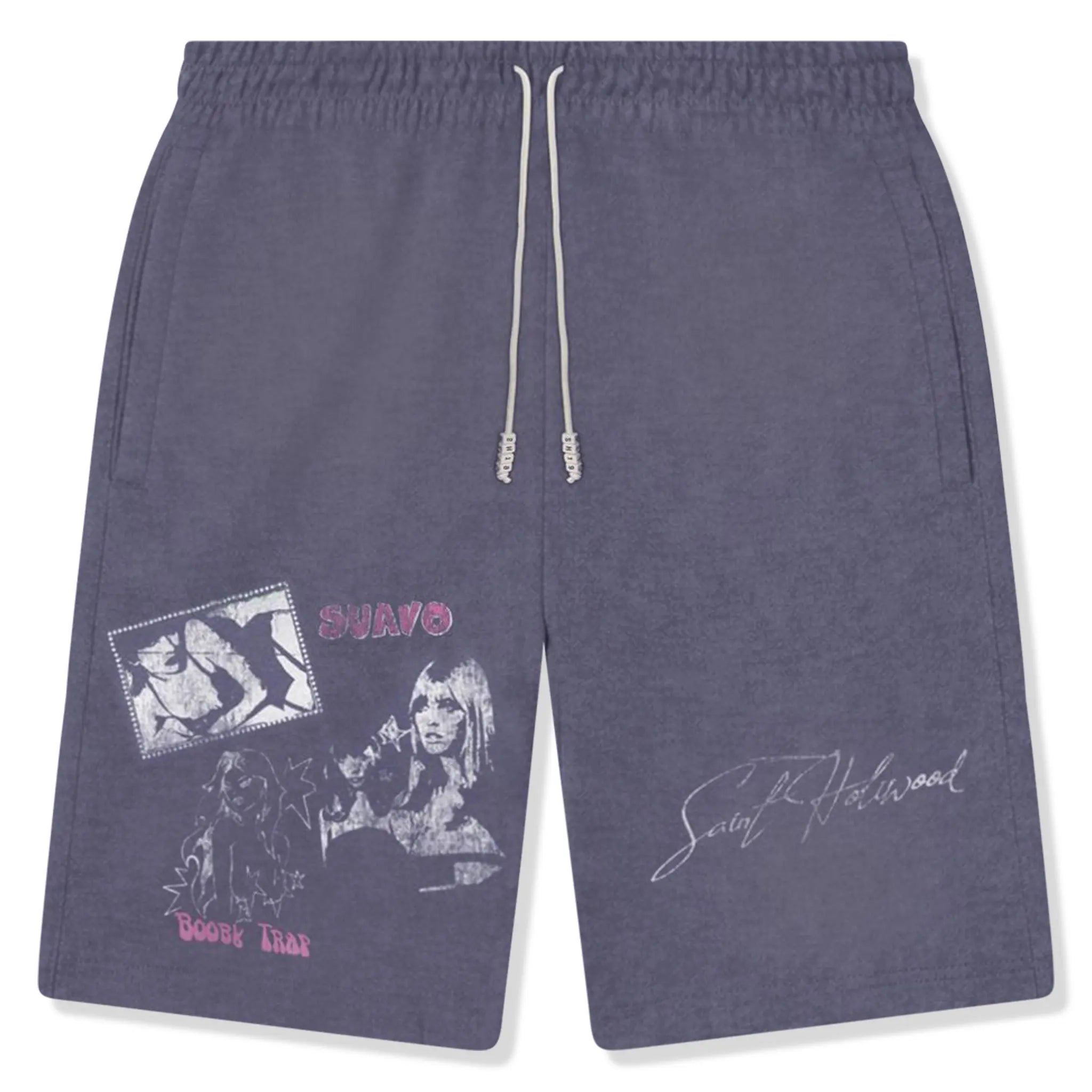 Front View of Suavo World Saint Hollywood Ultra Violet Shorts