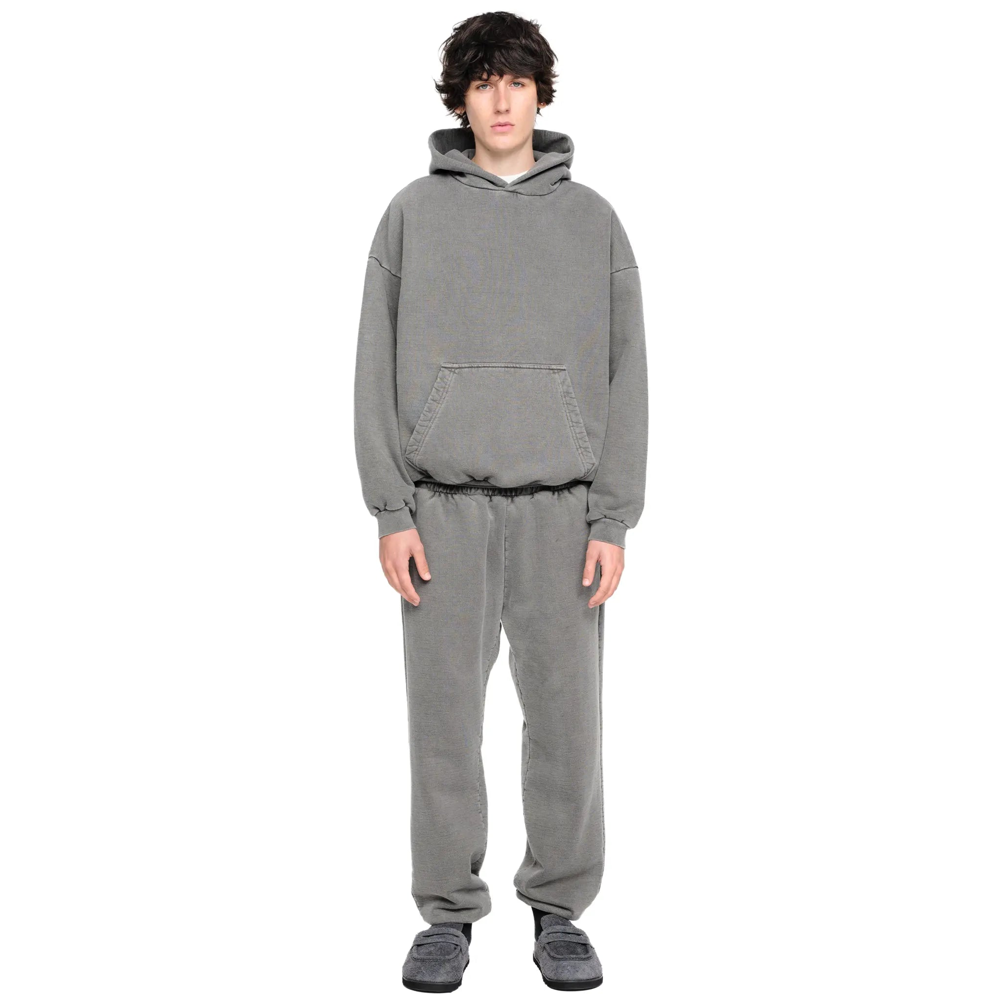 Front View of Summit Heavyweight Vintage Grey Hoodie 80070480