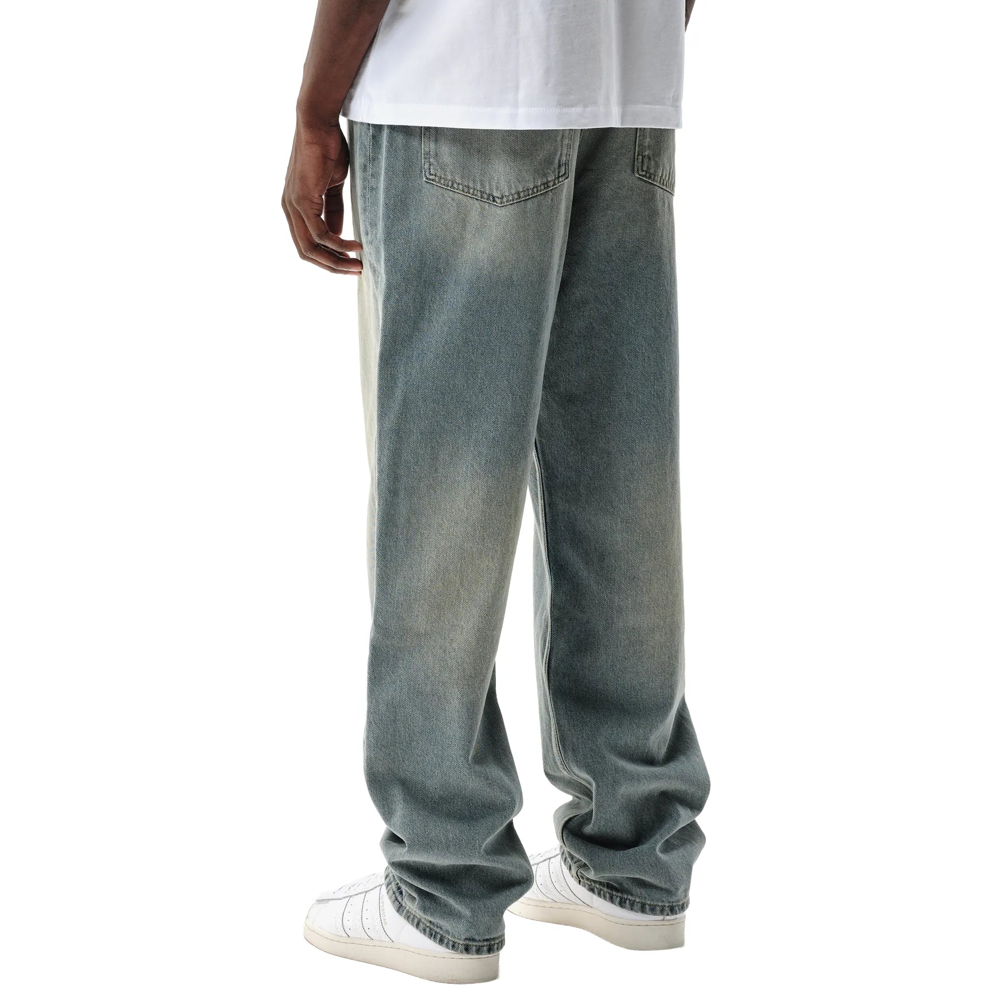 Back Side View of Summit Straight Leg Jeans Blue 70792016