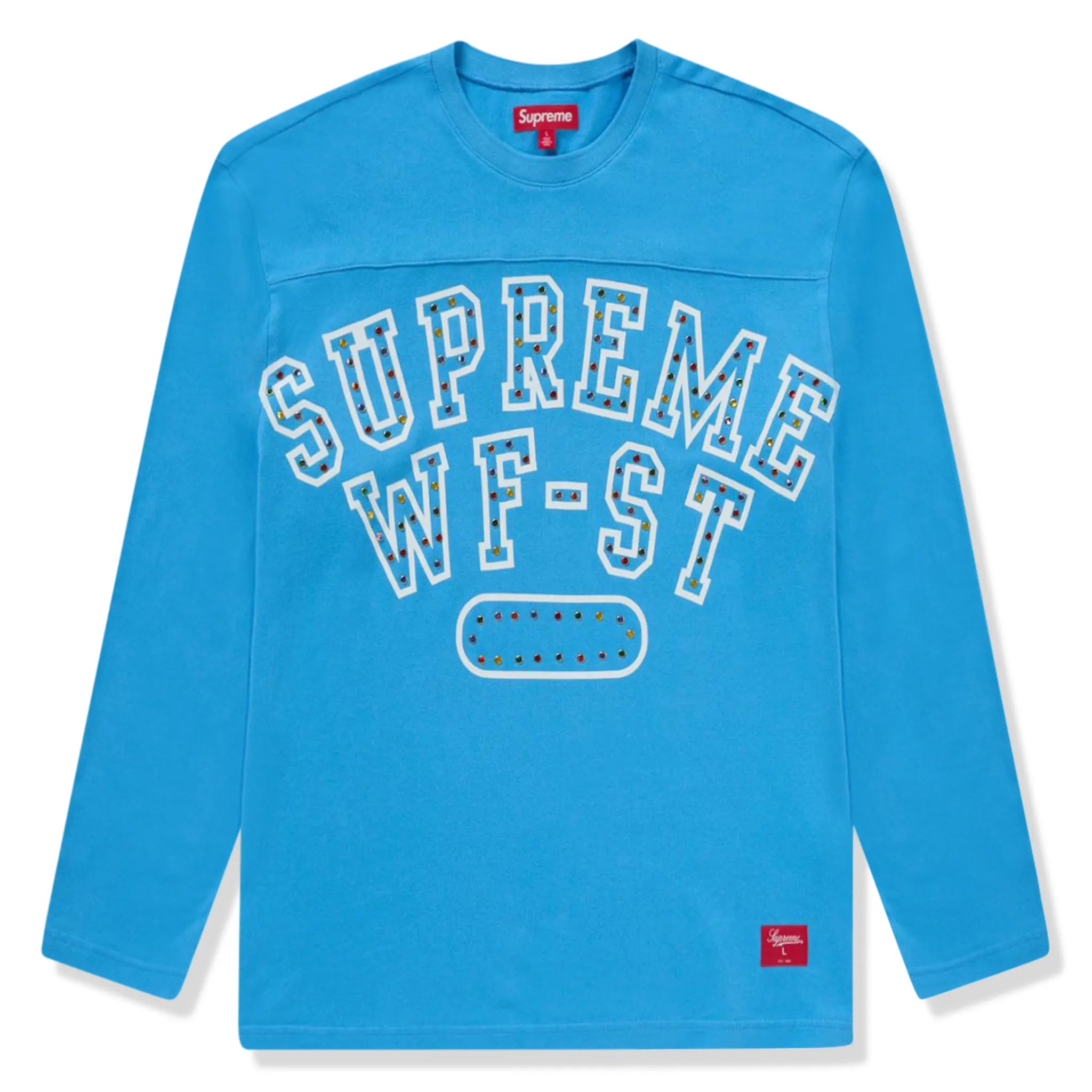 Supreme Athletic Studded L/S Blue T Shirt | FW24KN80 BLUE Supreme Athletic Studded L/S Blue T Shirt | FW24KN80 BLUE
