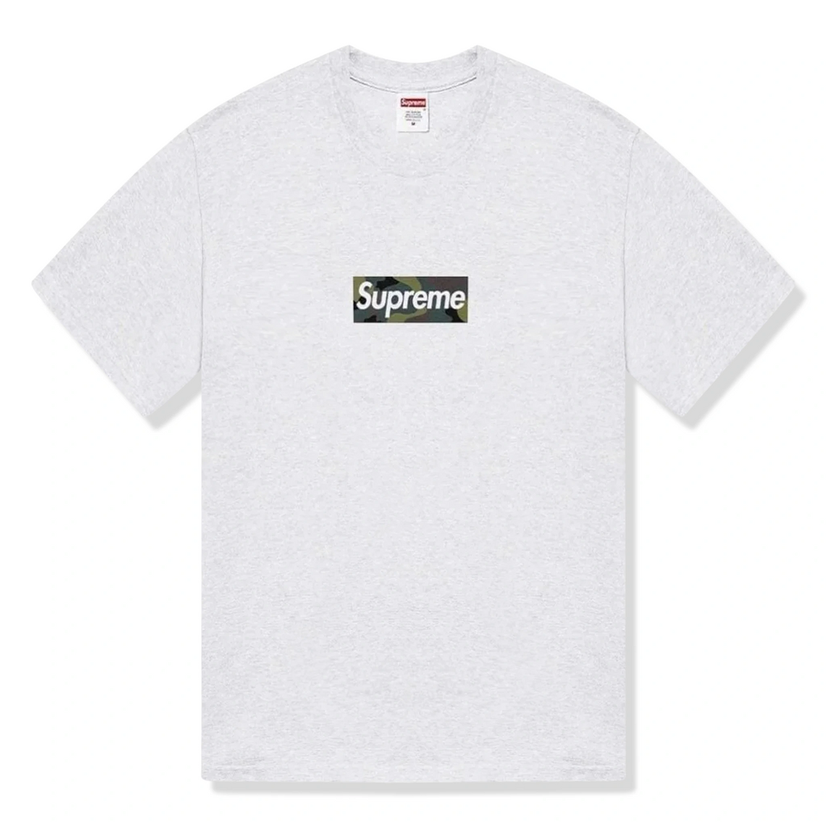 Supreme Camo Box Logo Ash Grey T Shirt FW23 Crepslocker