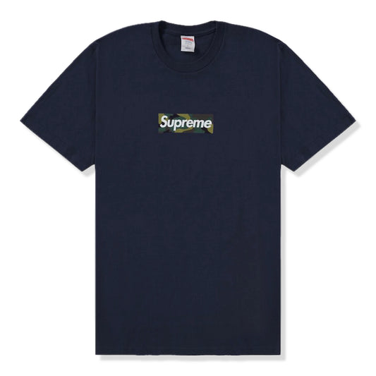 Supreme Camo Box Logo Navy T Shirt (FW23)