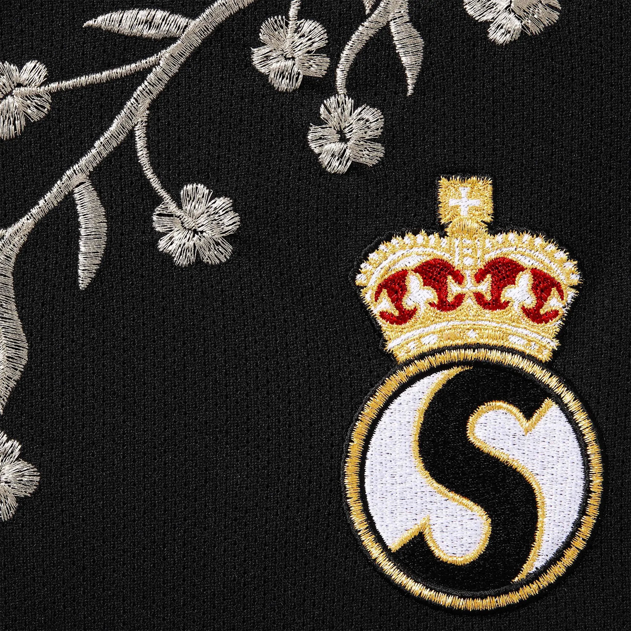 Supreme Floral Black Soccer Jersey (FW25) | FW25KN52-BLACK