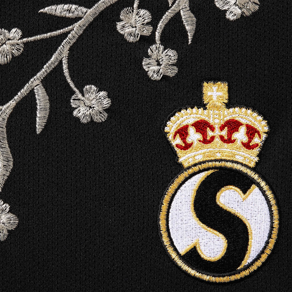 Supreme Floral Black Soccer Jersey (FW25) | FW25KN52-BLACK