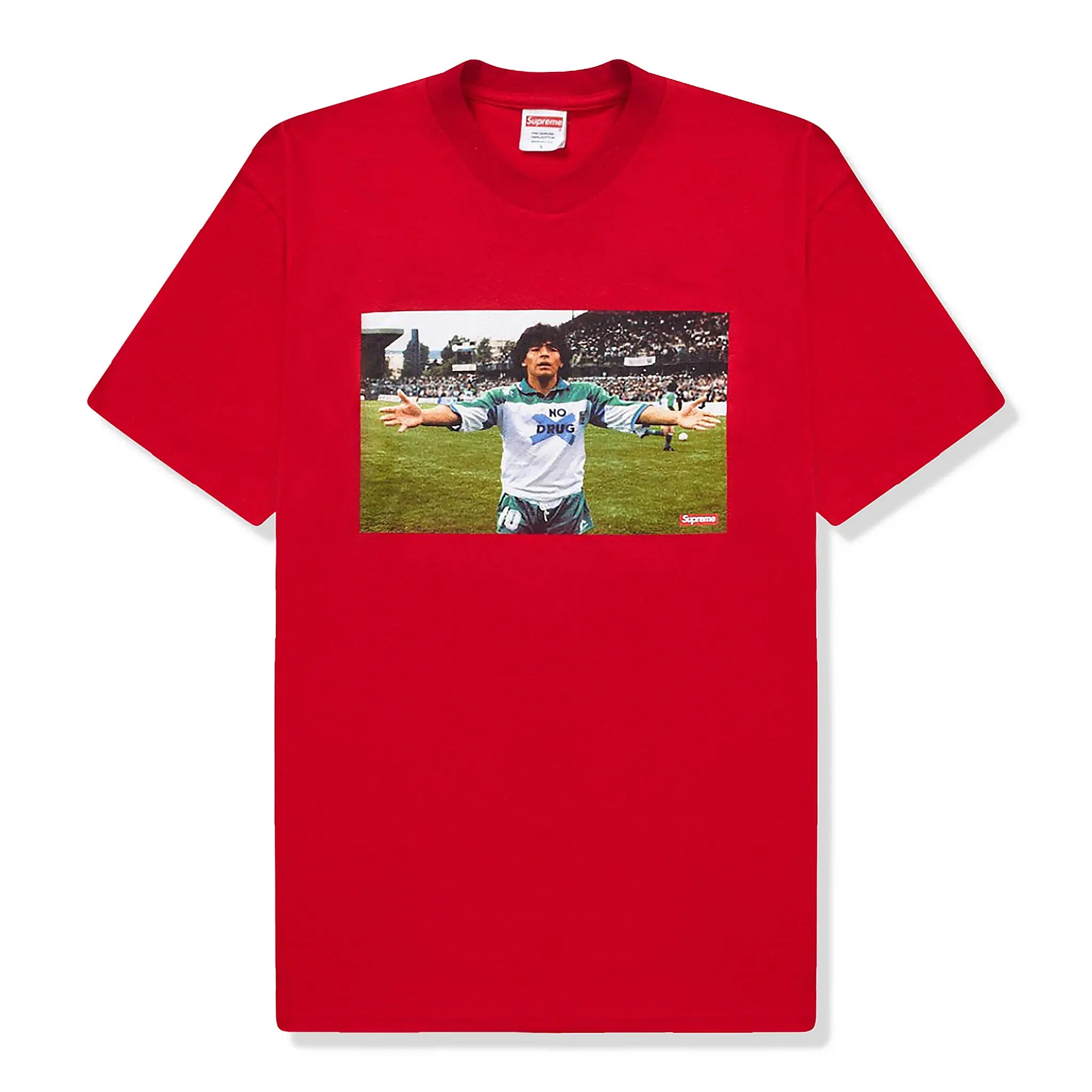 Front view of Supreme Maradona Red T Shirt