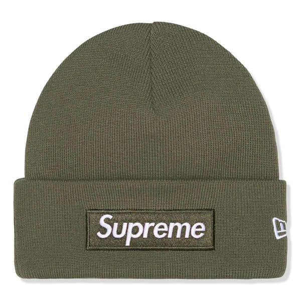 Supreme New Era Box Logo Light Olive Beanie (FW25) | FW25BN5-LIGHT