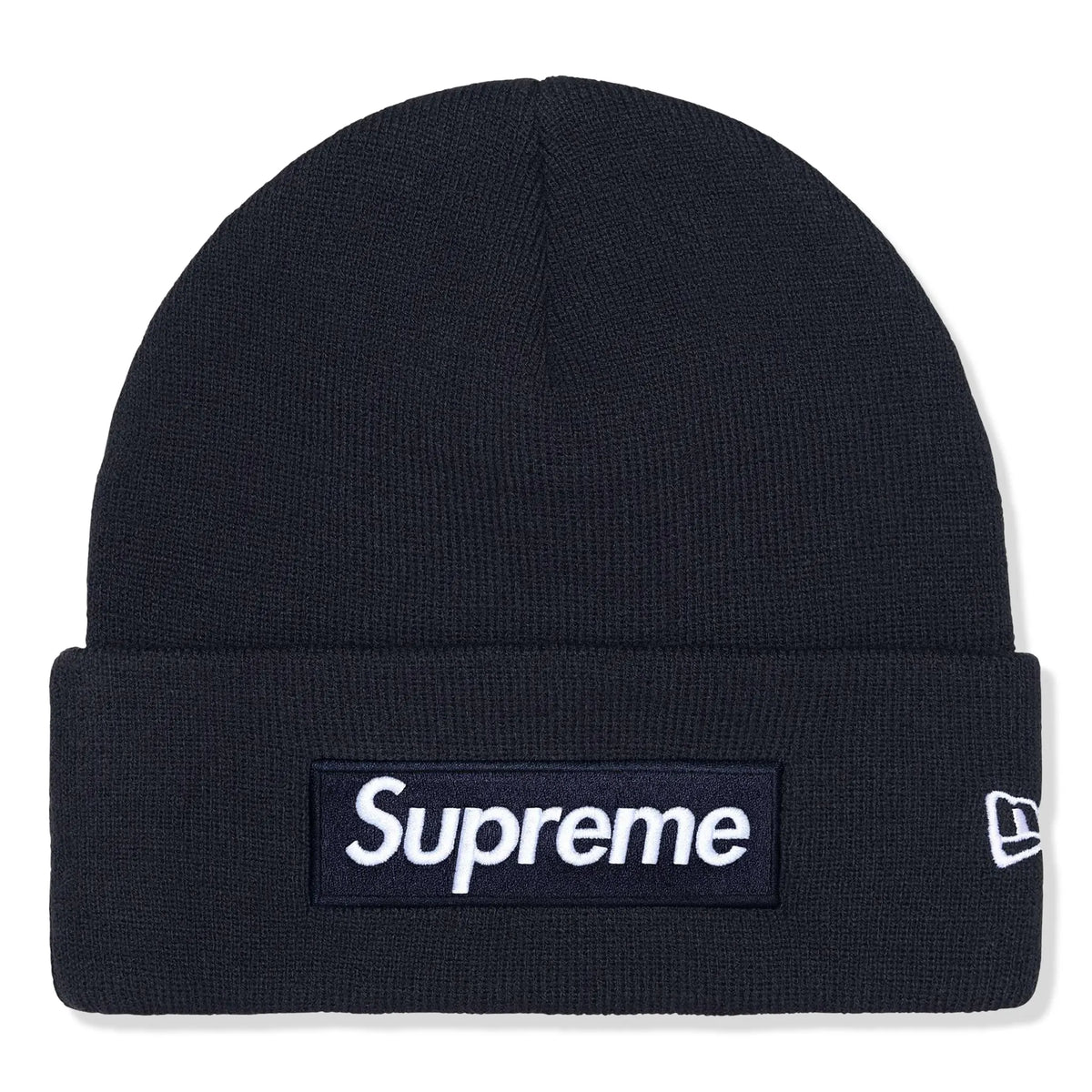 Supreme New Era Box Logo Navy Beanie (FW25) | FW25BN5-NAVY