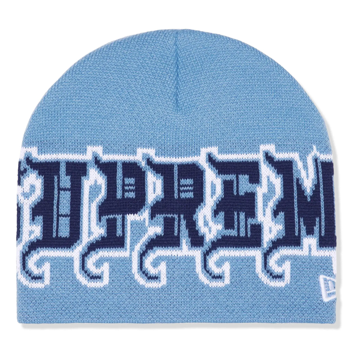 Supreme New Era Outline Light Blue Beanie (FW25) | FW25BN51_LIGHT_BLUE