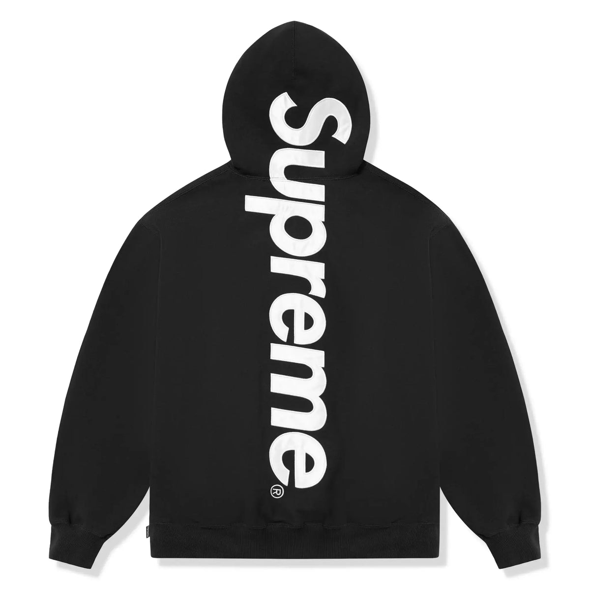 Supreme Satin Applique Black Hoodie | FW24SW37 BLACK