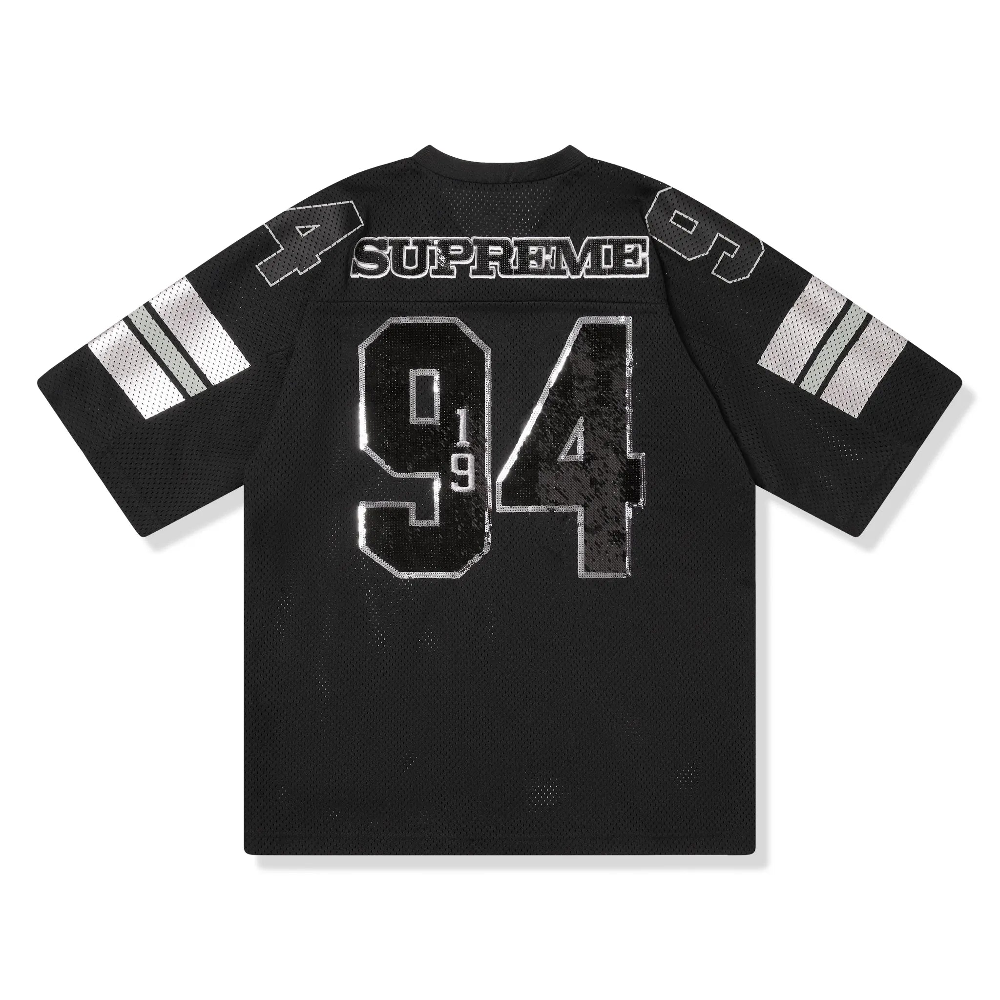 Supreme Sequin Black Football Jersey (FW25) | FW25KN22-BLACK