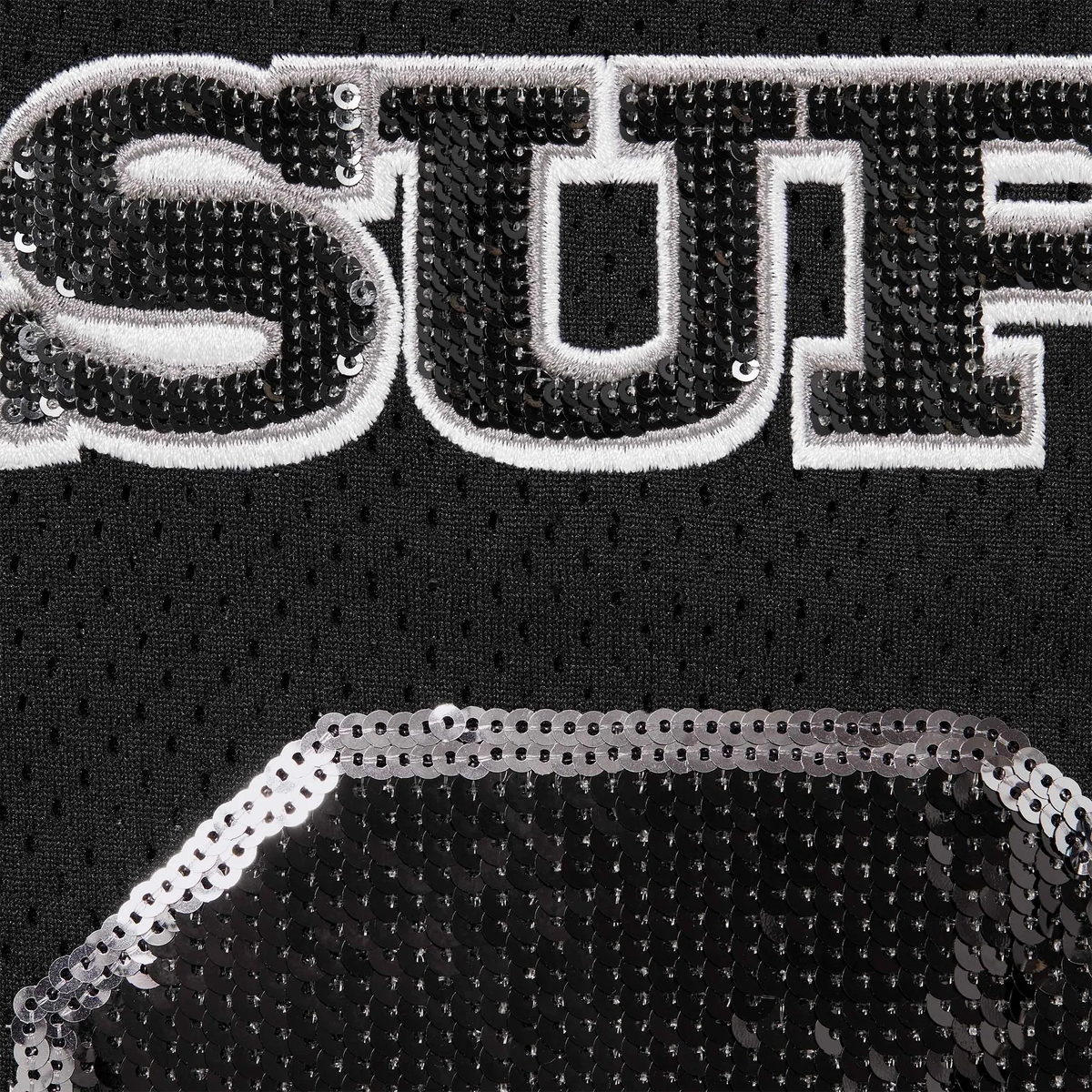 Supreme Sequin Black Football Jersey (FW25) | FW25KN22-BLACK Supreme Sequin Black Football Jersey (FW25) | FW25KN22-BLACK