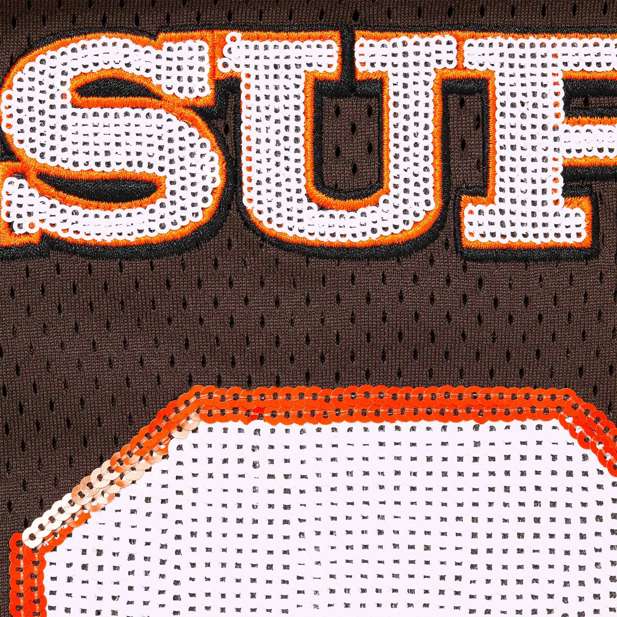 Supreme Sequin Brown Football Jersey (FW25) | FW25KN22-BROWN Supreme Sequin Brown Football Jersey (FW25) | FW25KN22-BROWN