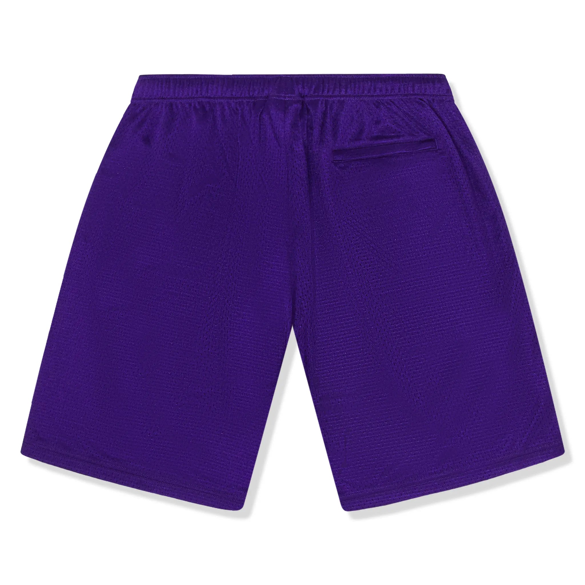 Back View of Supreme Small Box Baggy Mesh Purple Shorts (SS25) SS25SH18-PURPLE