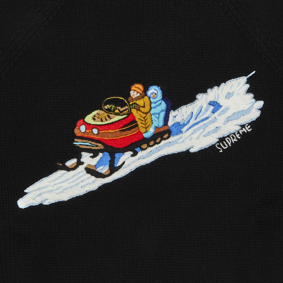 Supreme Snowmobile Black Knit Sweatshirt | Supreme Snowmobile Black Knit Sweatshirt |