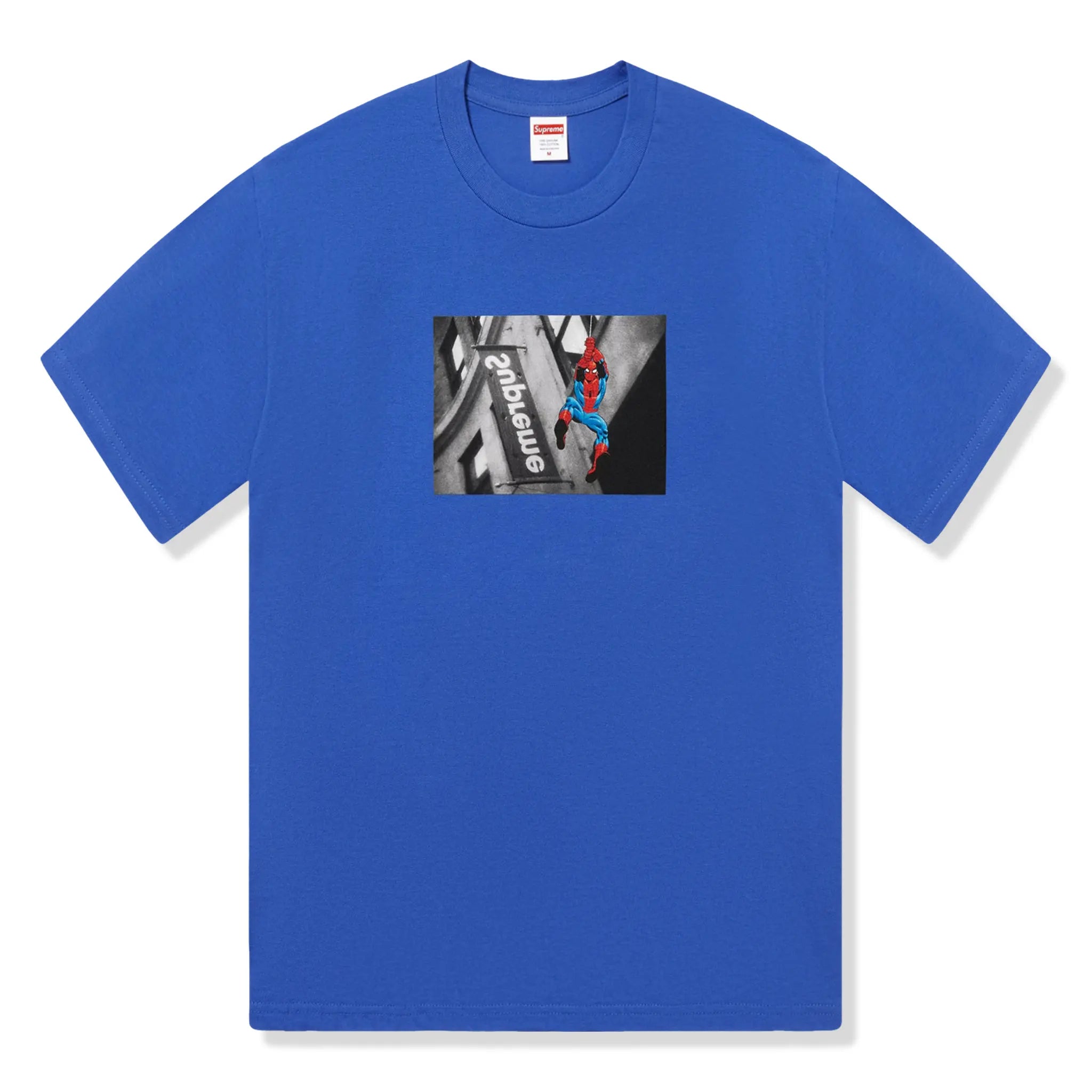 Front View of Supreme Spider Man Royal T-Shirt (SS26) SS26T56 ROYAL