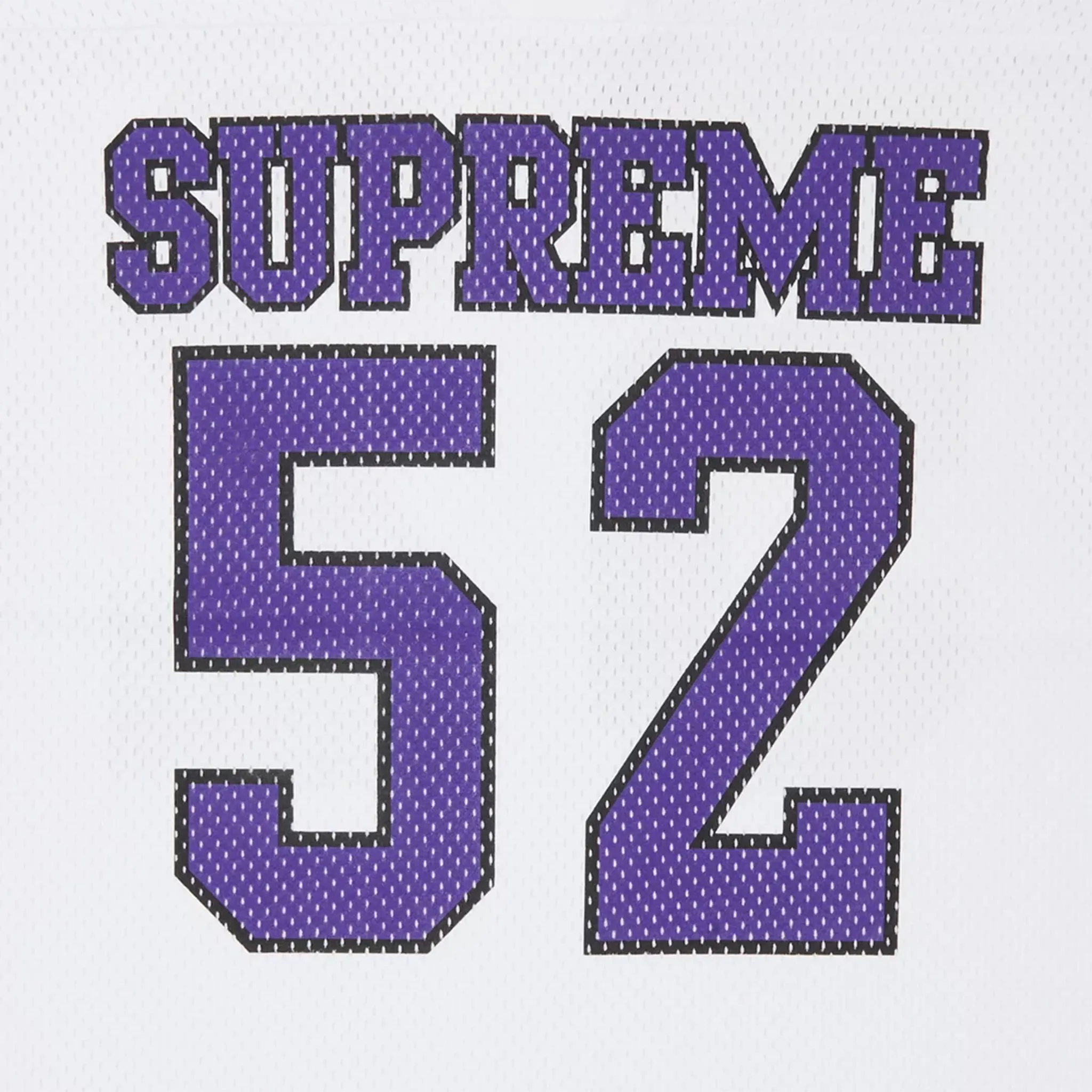 Detail view of Supreme Spiderweb White Football Jersey SS24KN63 WHITE