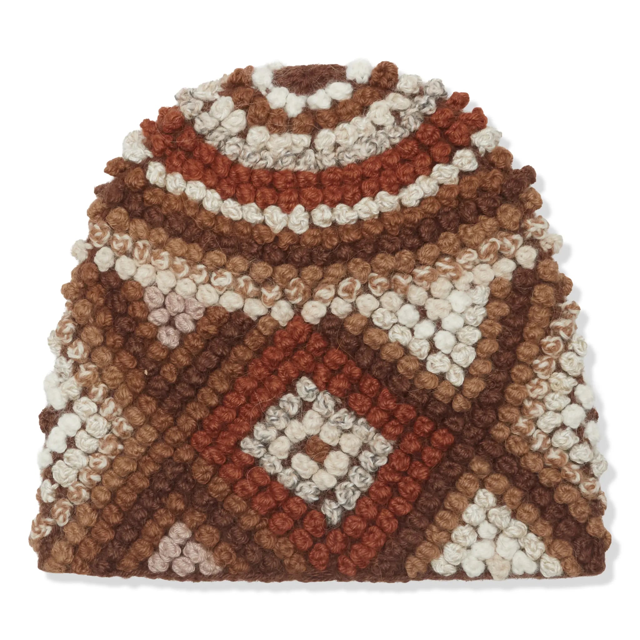 Back View of Supreme Textured Knit Brown Beanie (FW25) FW25BN59-BROWN