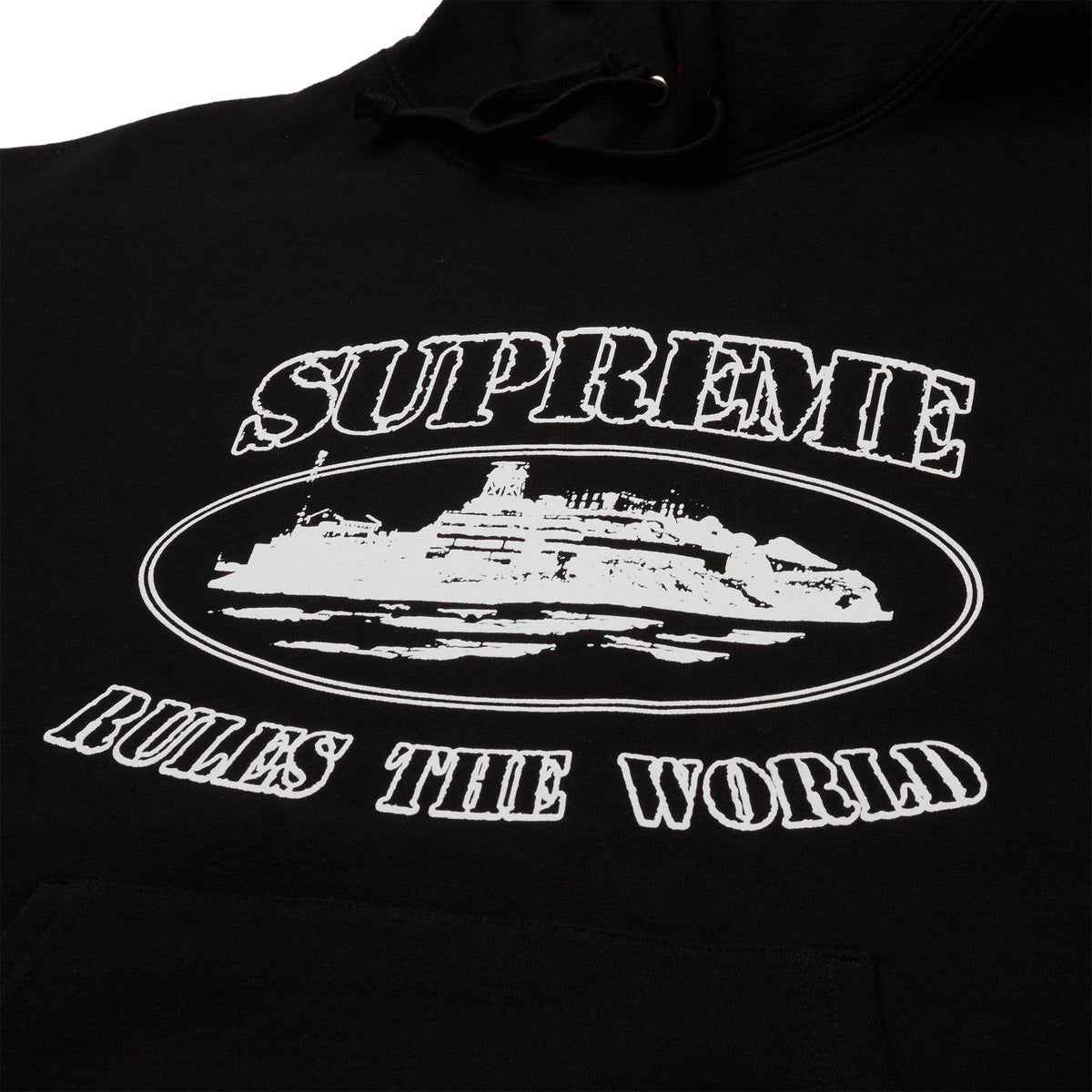 Supreme x Corteiz Rule The World Black Hoodie | Supreme x Corteiz Rule The World Black Hoodie |