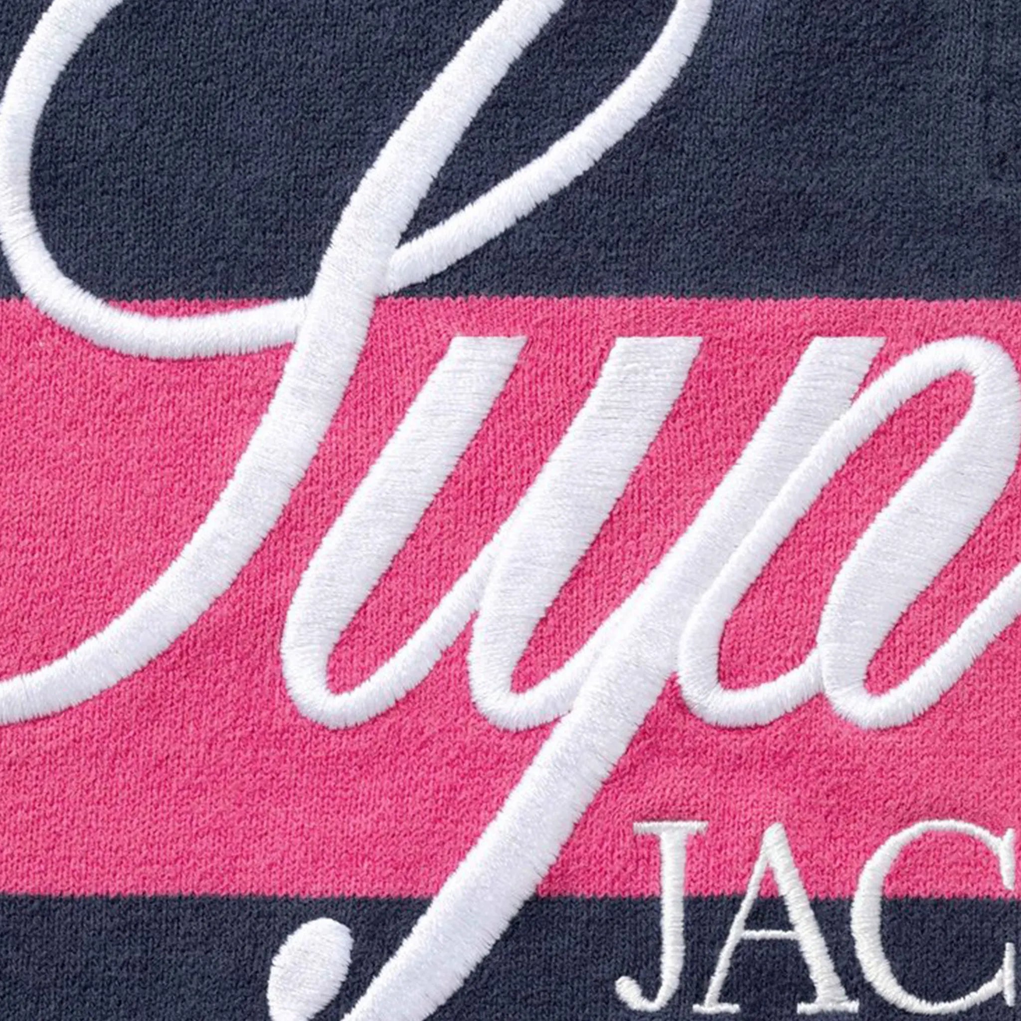Detailed View of Supreme x Jacob & Co. La Martina Rugby Pink Polo Shirt