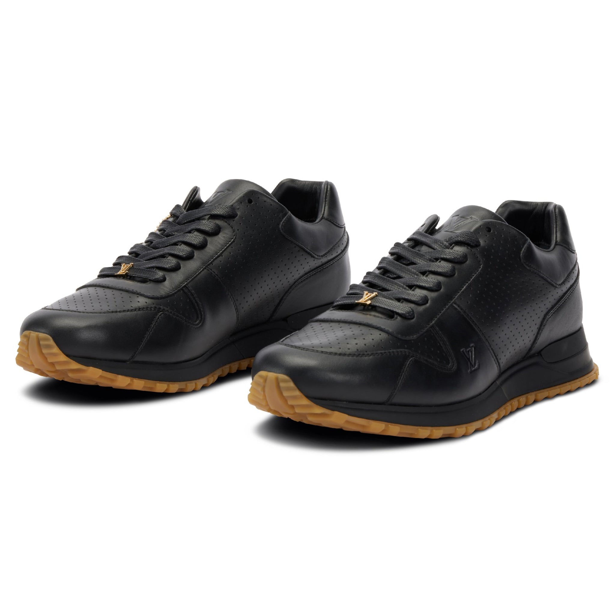 Front side view of Supreme x Louis Vuitton Black Run Away Sneaker -1A3EPE