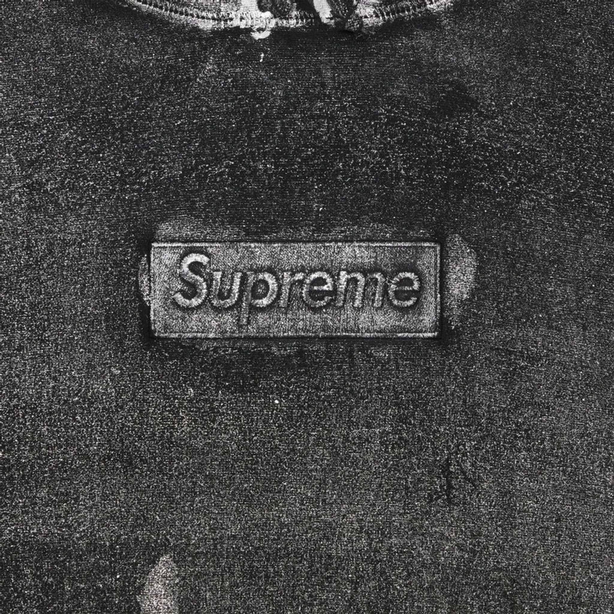 Supreme x MM6 Maison Margiela Foil Box Logo Grey Hoodie