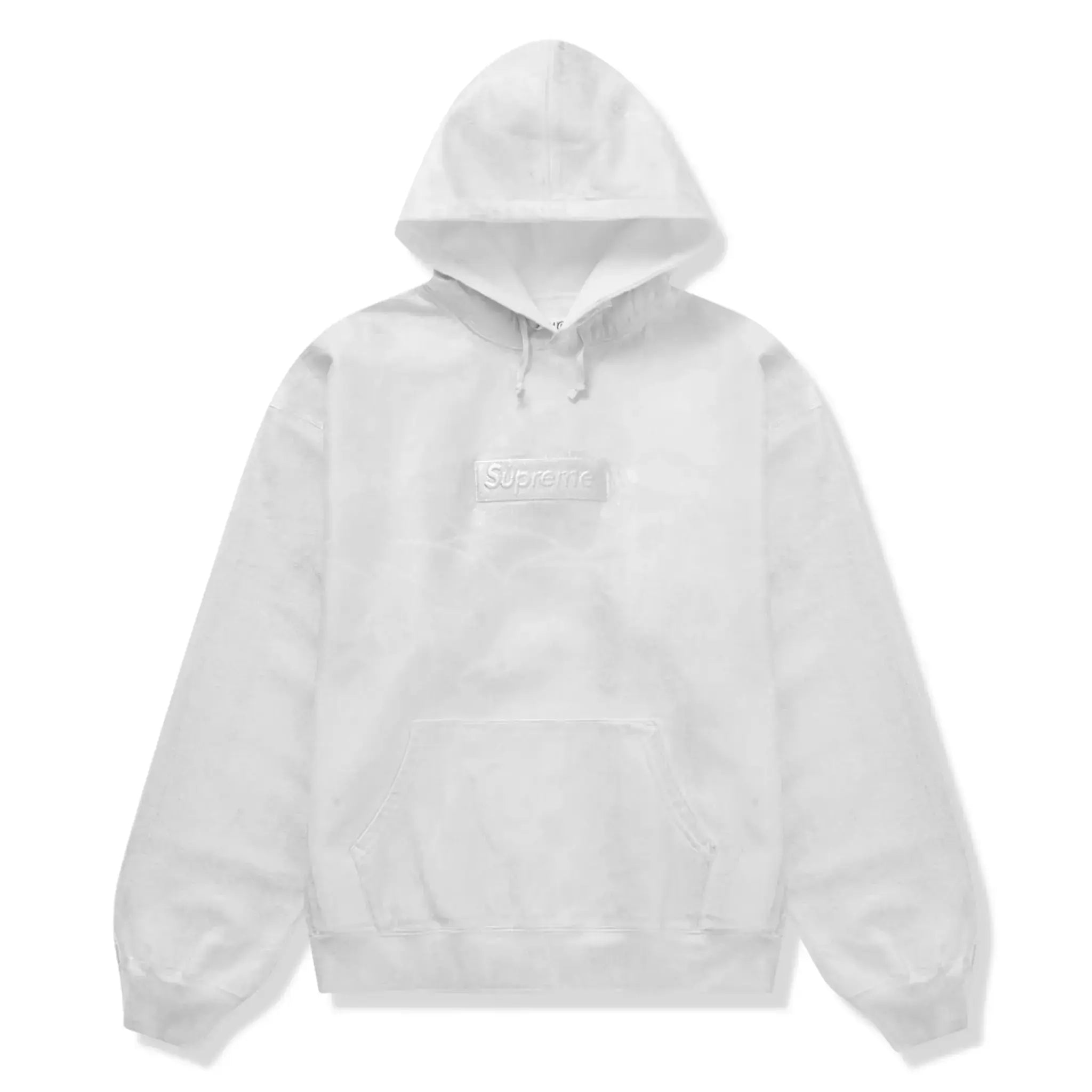 Supreme x MM6 Maison Margiela Foil Box Logo White Hoodie SS24SW33