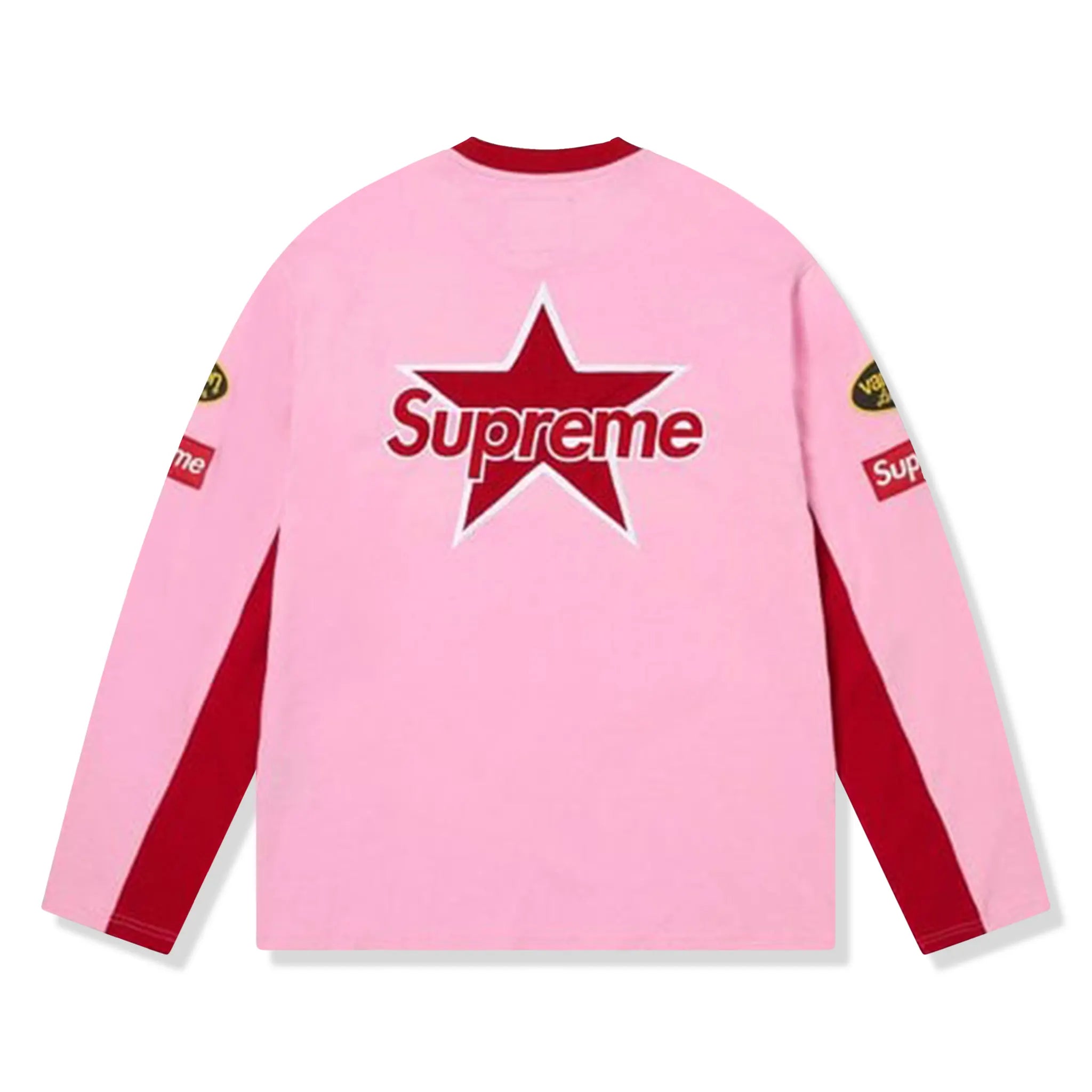 Back View of Supreme x Vanson L/S Pink Top