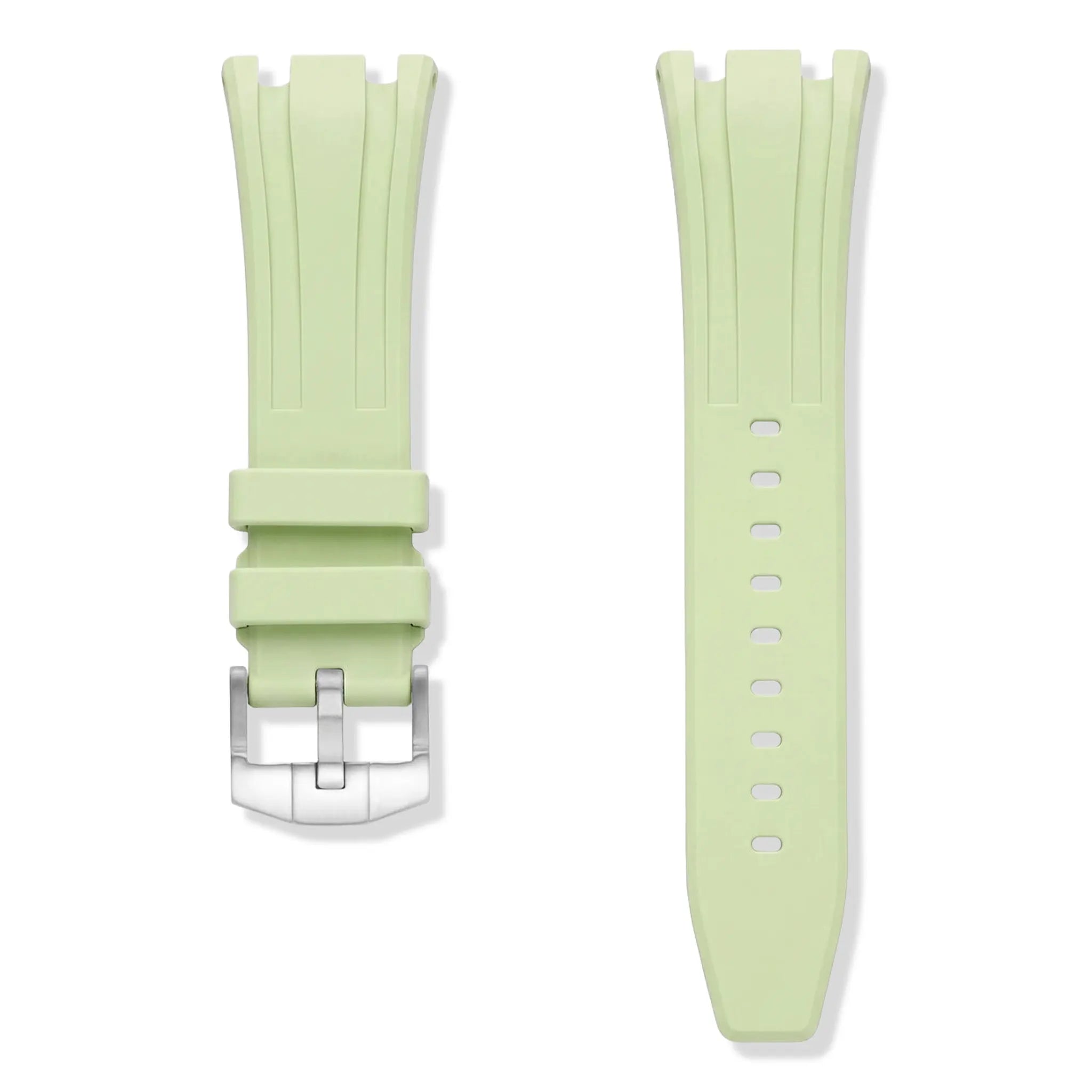 Strap View of Swatch x Audemars Piguet Royal Pop Blaue Acht With Rubber Strap