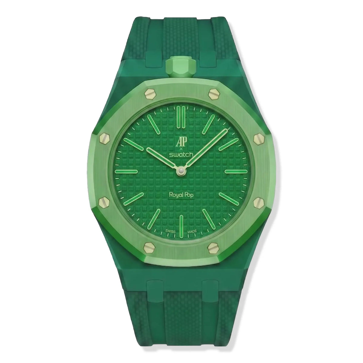 Swatch x Audemars Piguet Royal Pop Green Eight With Rubber Strap