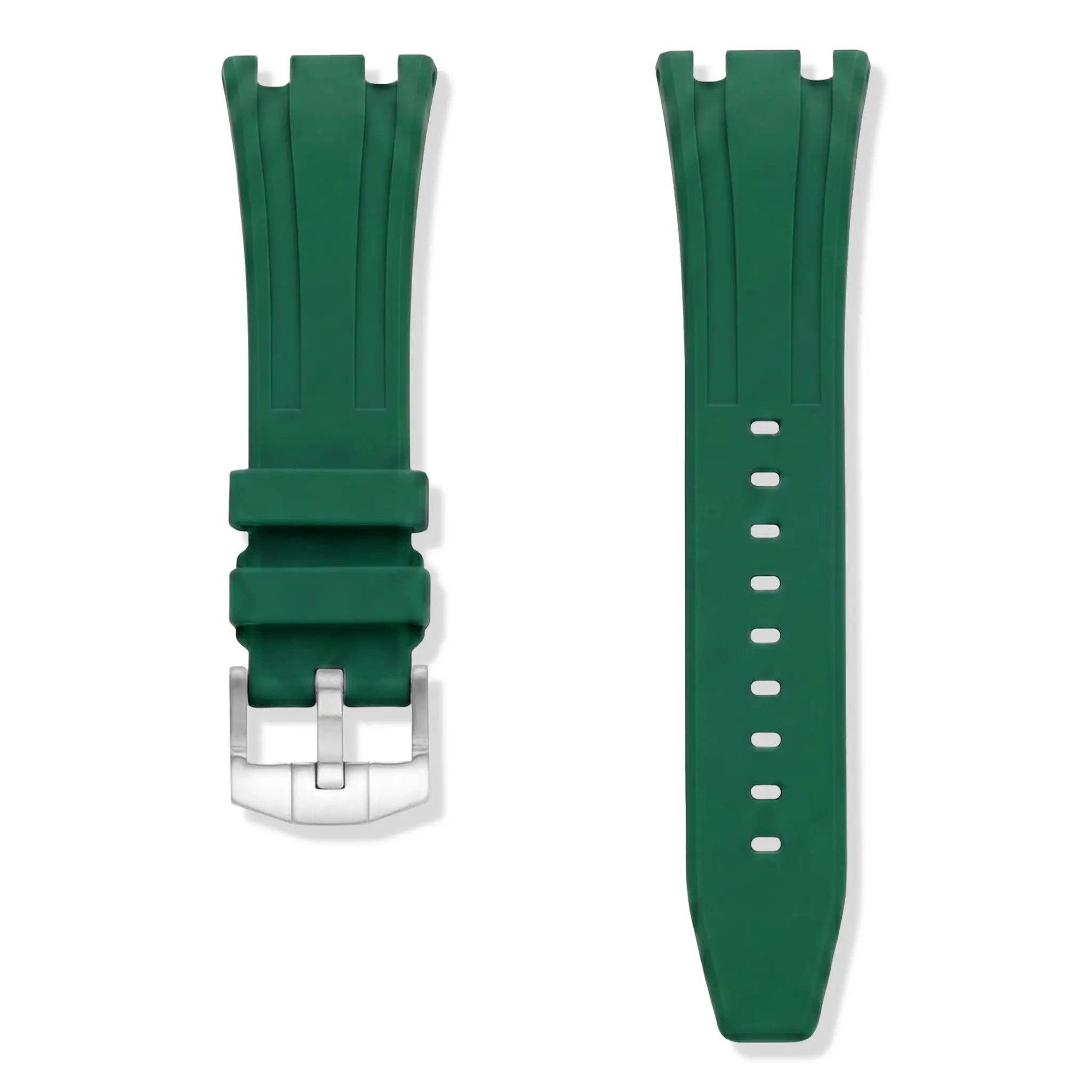 Strap View of Swatch x Audemars Piguet Royal Pop Green Eight With Rubber Strap SSX03L101N