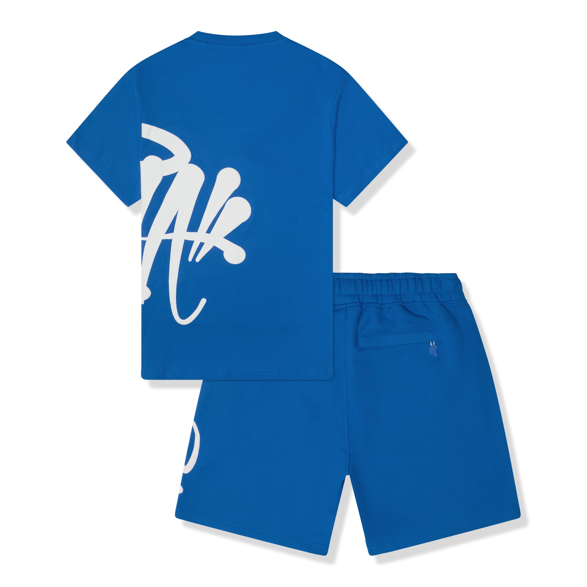Back view of Syna World Team Syna Twinset Blue T-Shirt & Shorts TEAMSYNA-SHT-BLUE