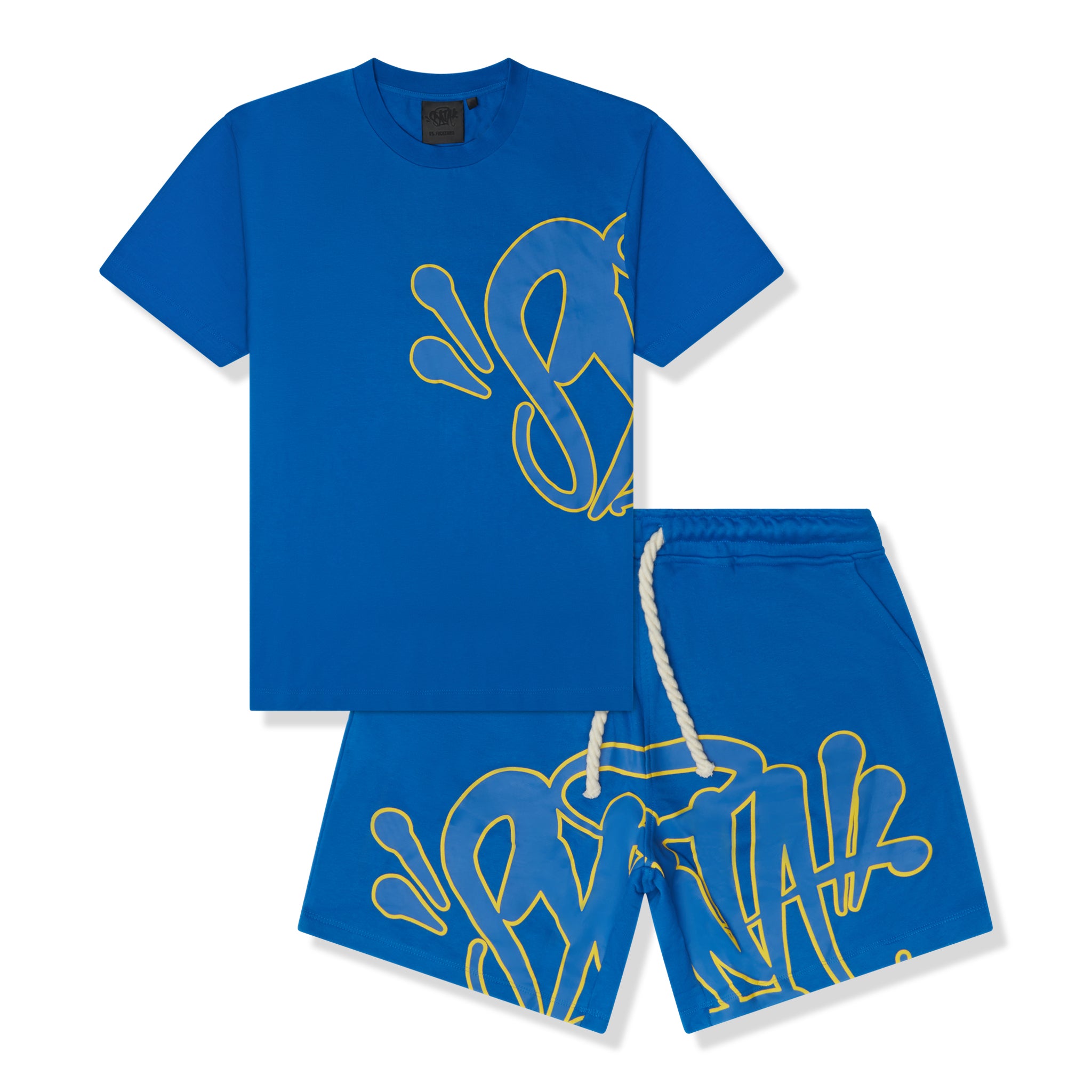 Front view of Syna World Team Syna Twinset Cobalt T-Shirt & Shorts