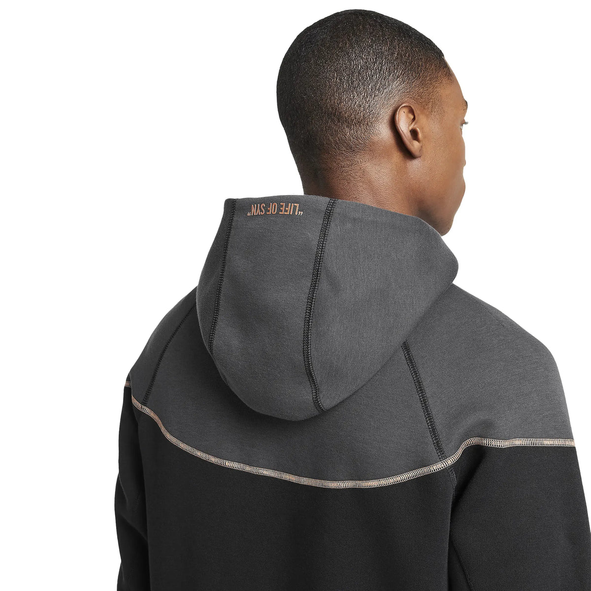Nike x Syna World x Central Cee Tech Fleece Black Zip-Up Hoodie Nike x Syna World x Central Cee Tech Fleece Black Zip-Up Hoodie