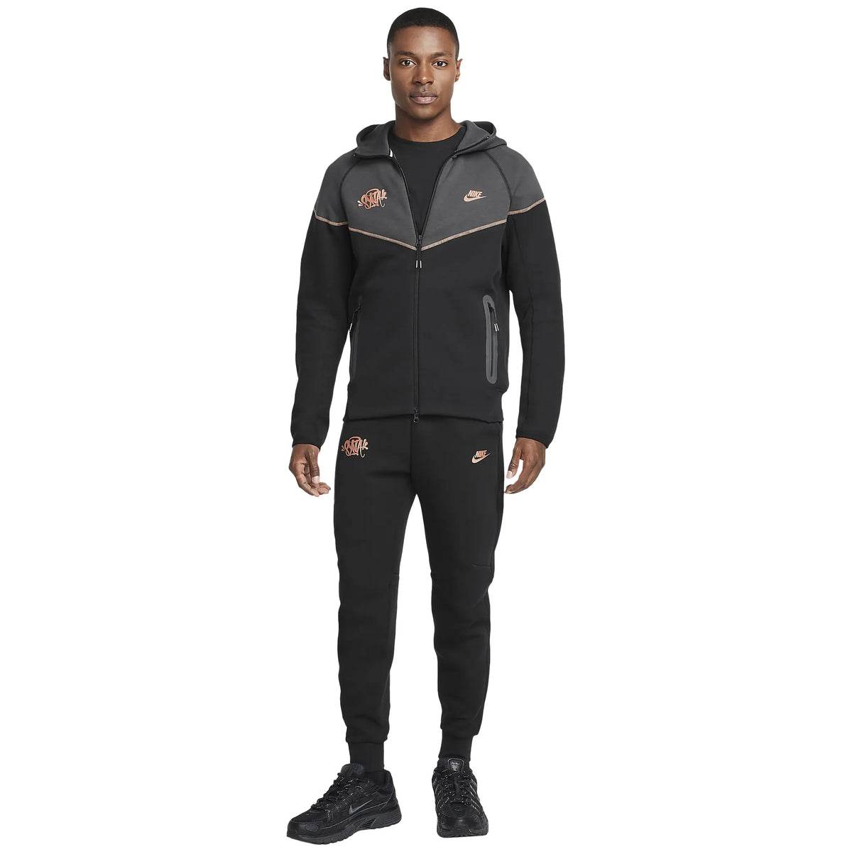 Syna World x Nike Central Cee Tech Fleece Black Sweatpants Syna World x Nike Central Cee Tech Fleece Black Sweatpants