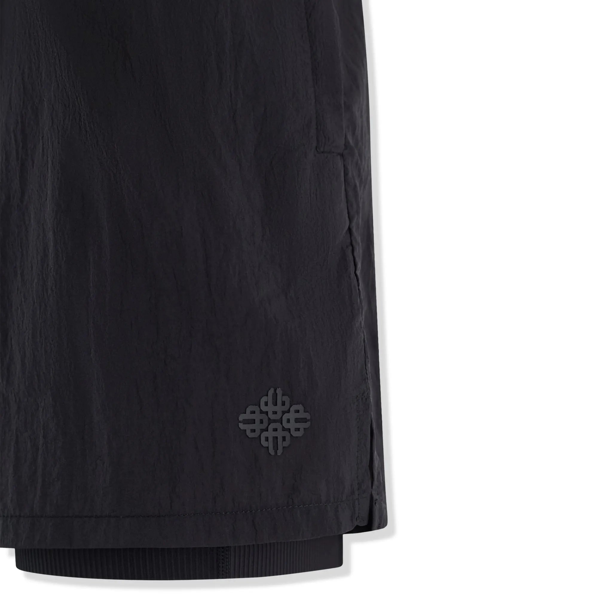 Detailed View of Couture Club 2 in 1 Translucent Run Black Shorts