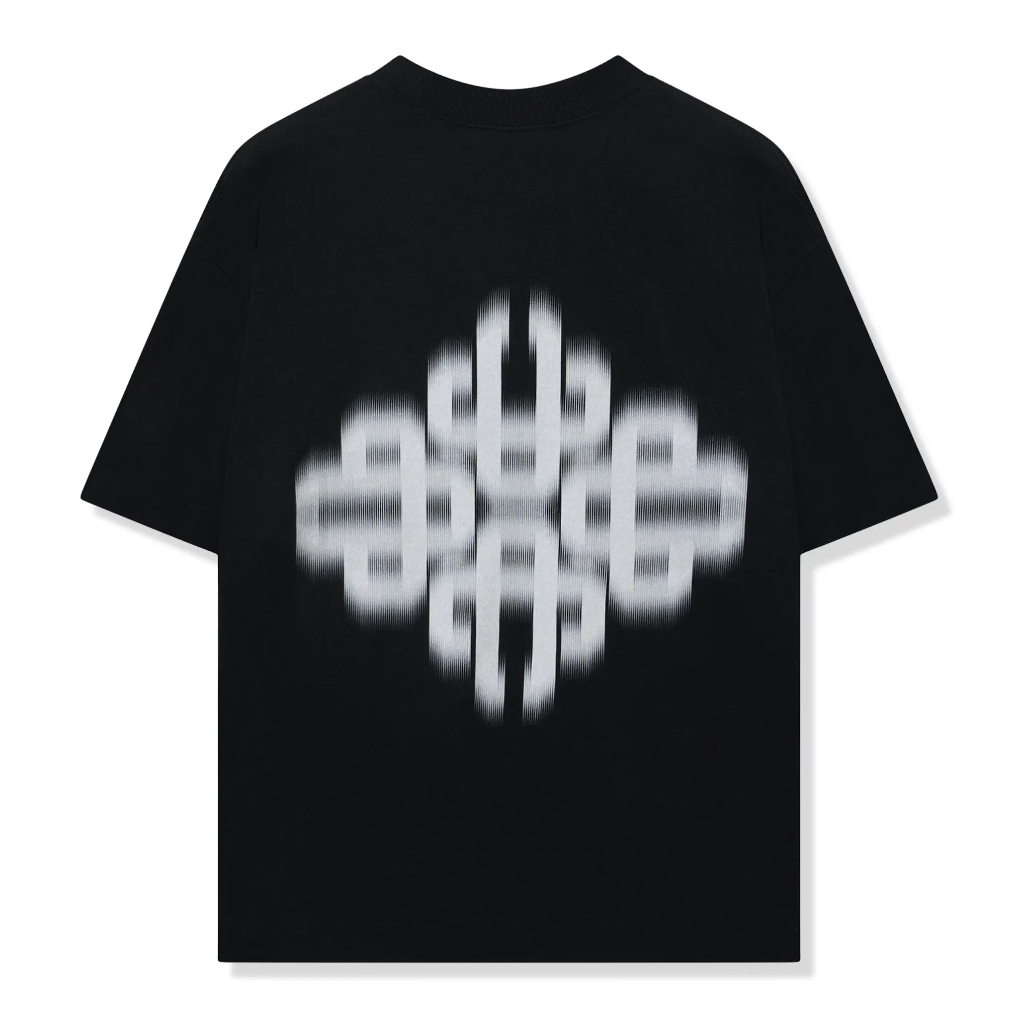 Back View of The Couture Club Motion Blurred Emblem Black T-Shirt