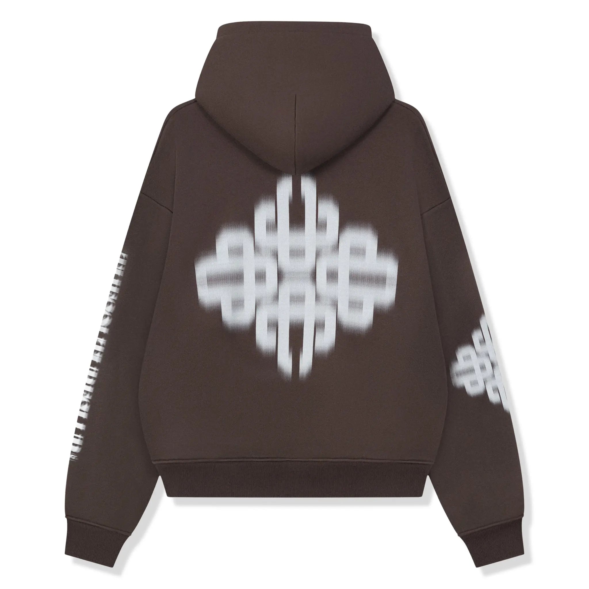 The Couture Club Motion Blurred Emblem Brown Hoodie