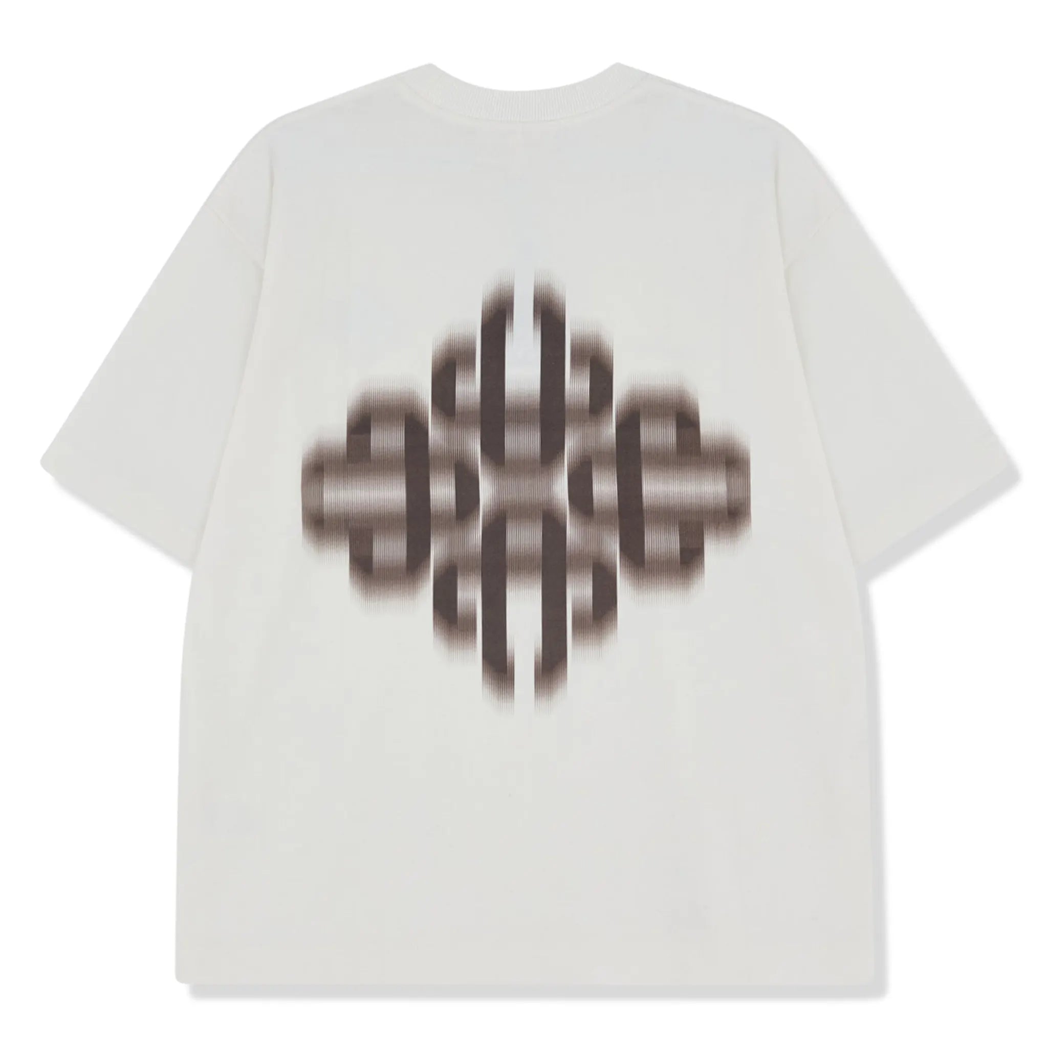 Back View of The Couture Club Motion Blurred Emblem Off White T-Shirt