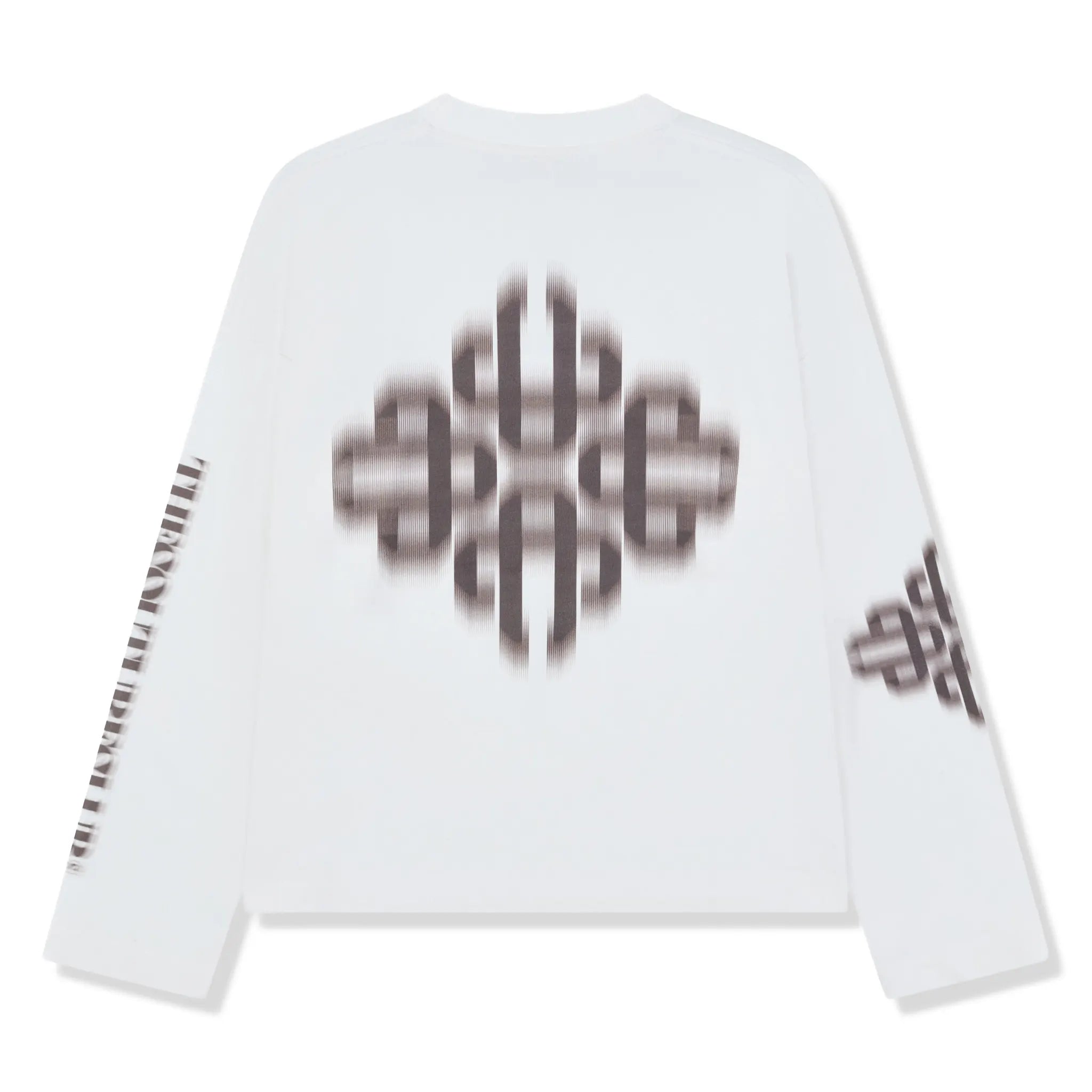 Back View of The Couture Club Motion Blurred L/S Off White T-Shirt