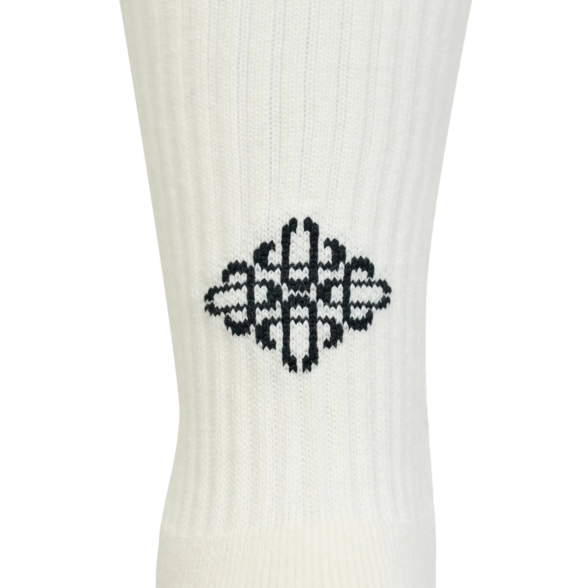 Detailed View of The Couture Club Reverse Emblem Copyright Off White Socks