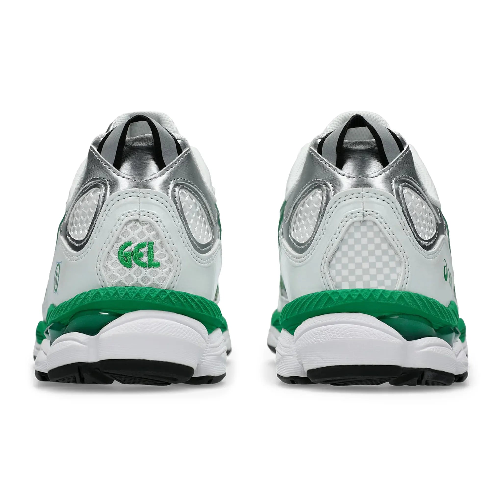 Back view of The HIDDEN.NY x ASICS Gel-NYC White Green 1201B001-100