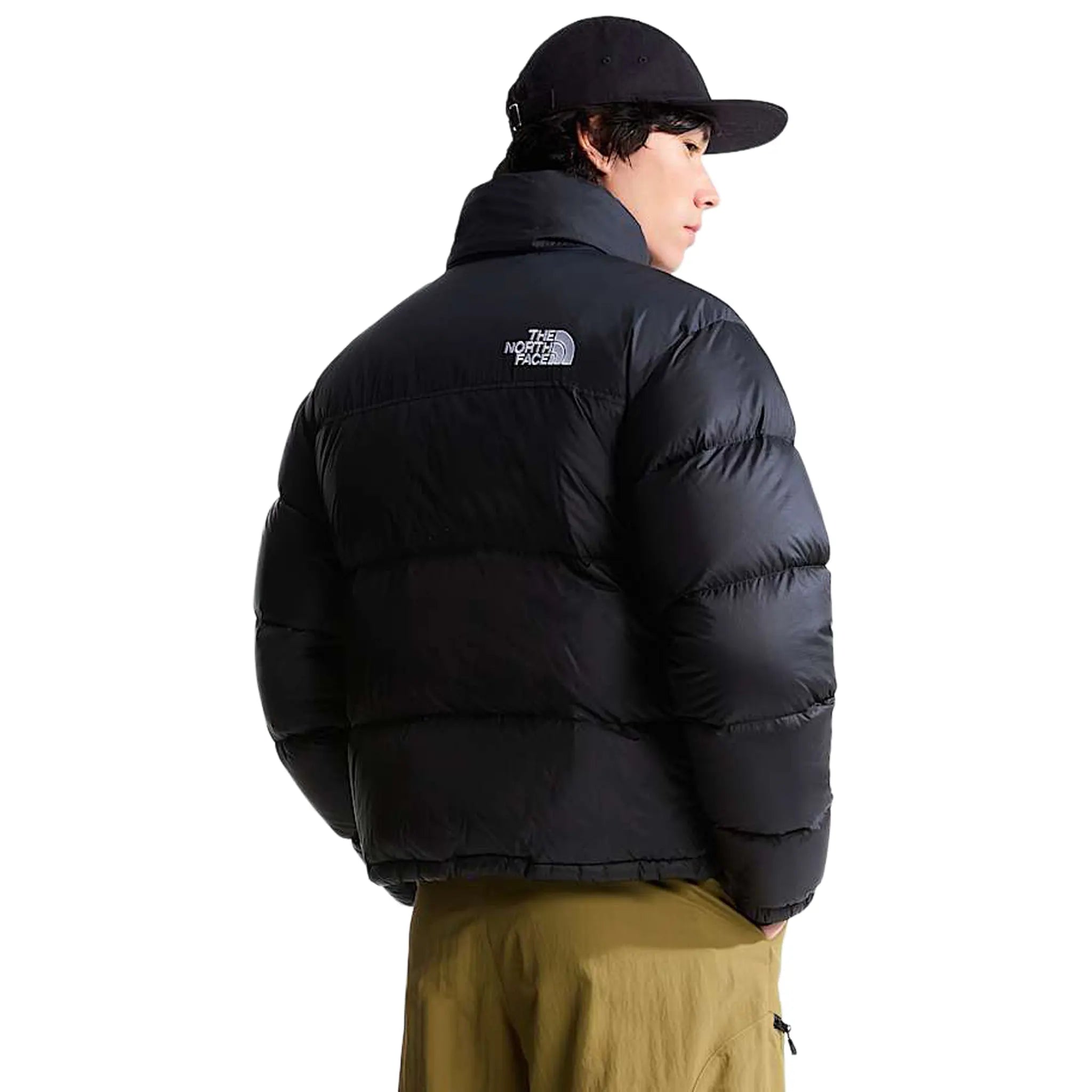 Detailed View of The North Face 1996 Retro Nuptse Black Jacket