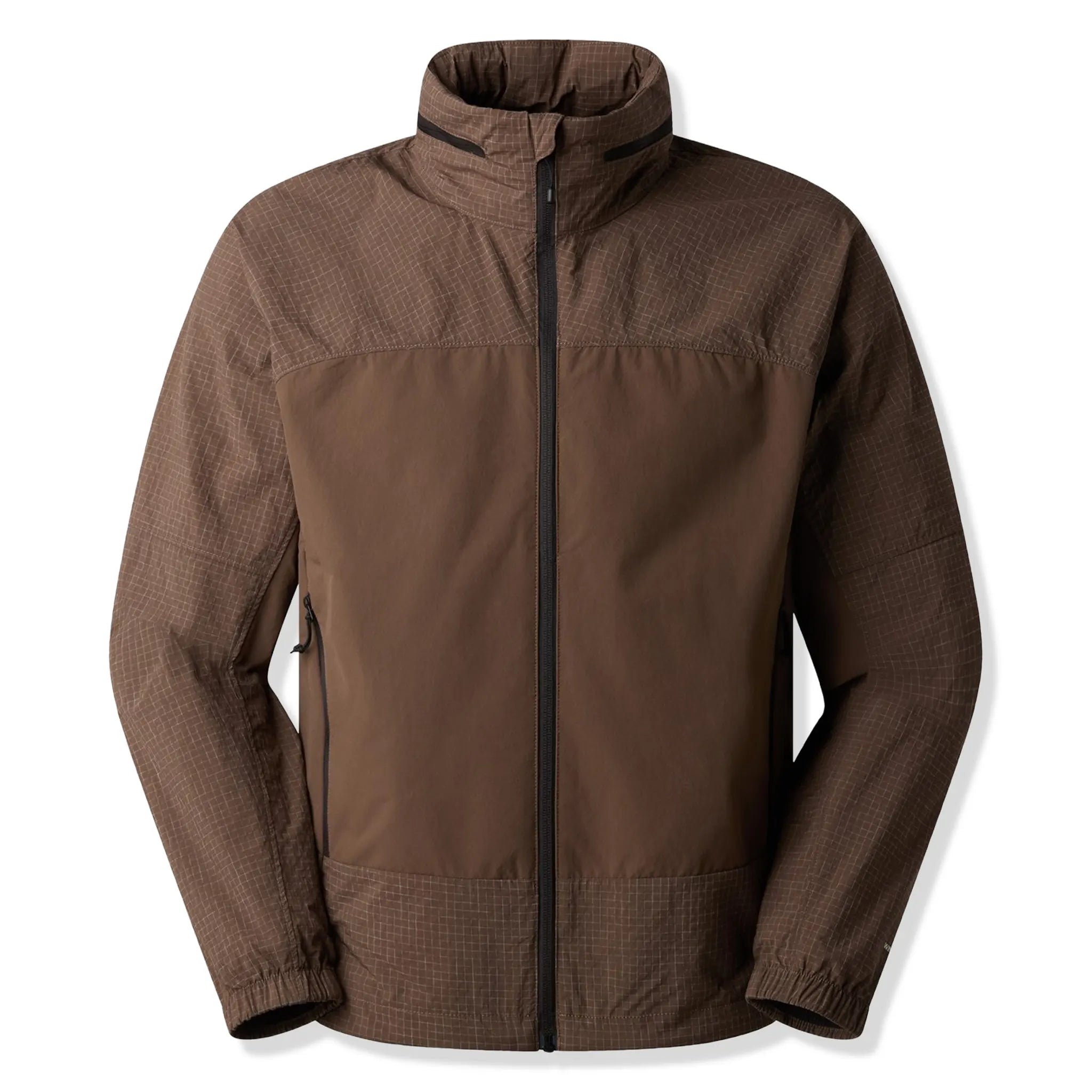 Front View of The North Face HKE Utility Wind Brown Jacket