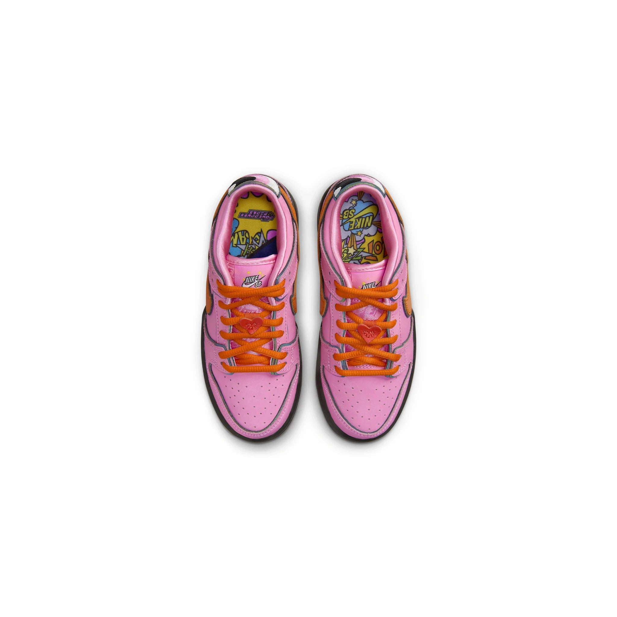 Top down View of The Powerpuff Girls x Nike SB Dunk Low Blossom (PS)