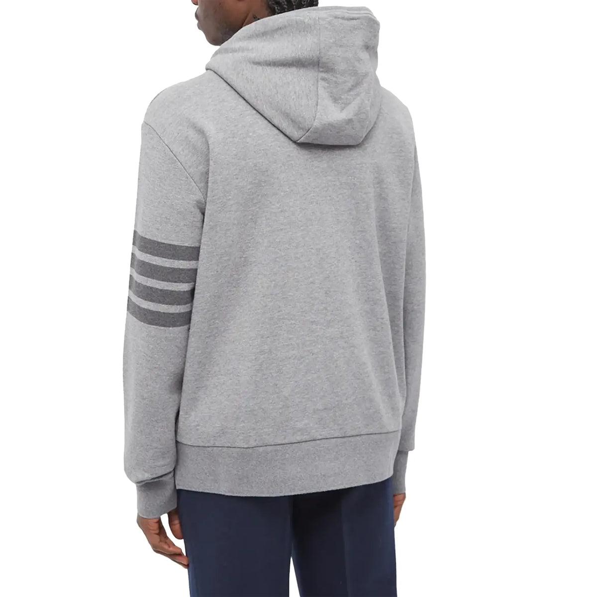 Thom Browne Classic Loopback 4-Bar Tonal Full Zip Medium Grey