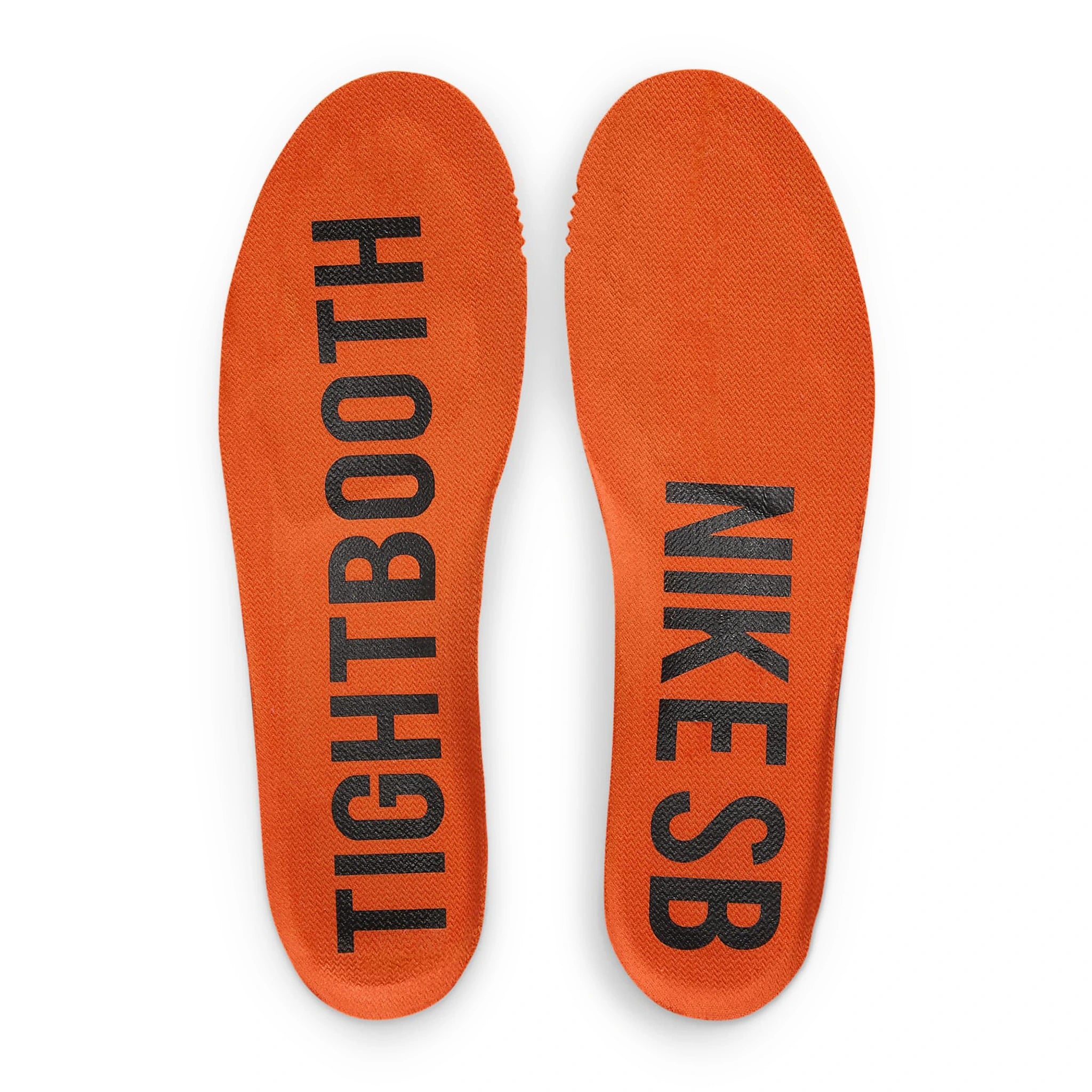 Insole view of Tightbooth X Nike SB Dunk Low Black White FD2629-100