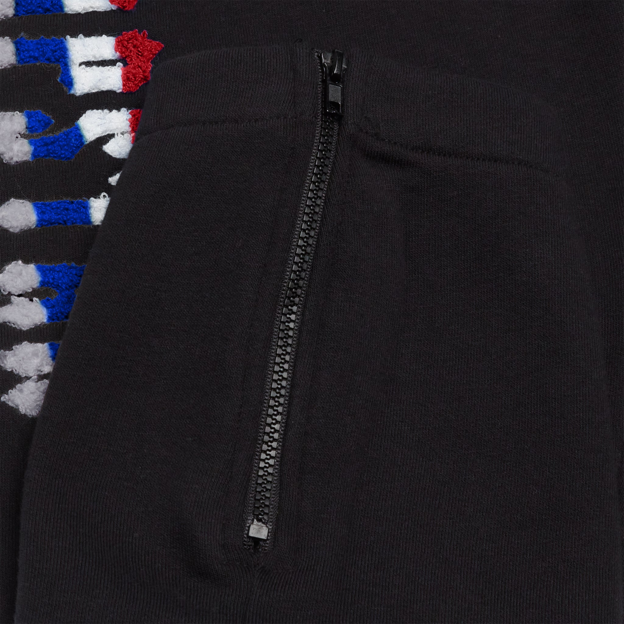 Zip view of Trapstar Chenille Decoded 2.0 Hooded Tracksuit Black Revolution