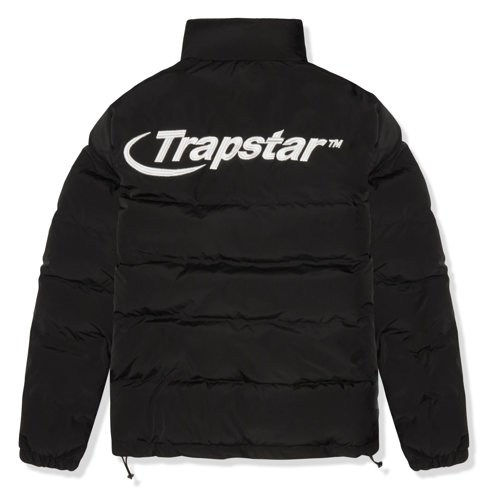 Back view of Trapstar Hyperdrive Black White Puffer Jacket