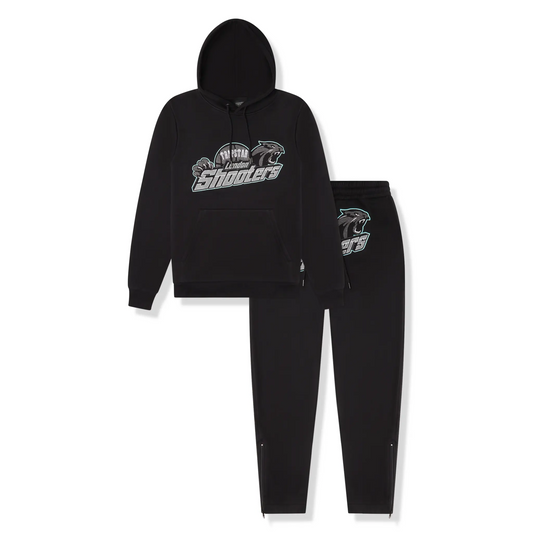 Trapstar Shooters Black Teal Tracksuit