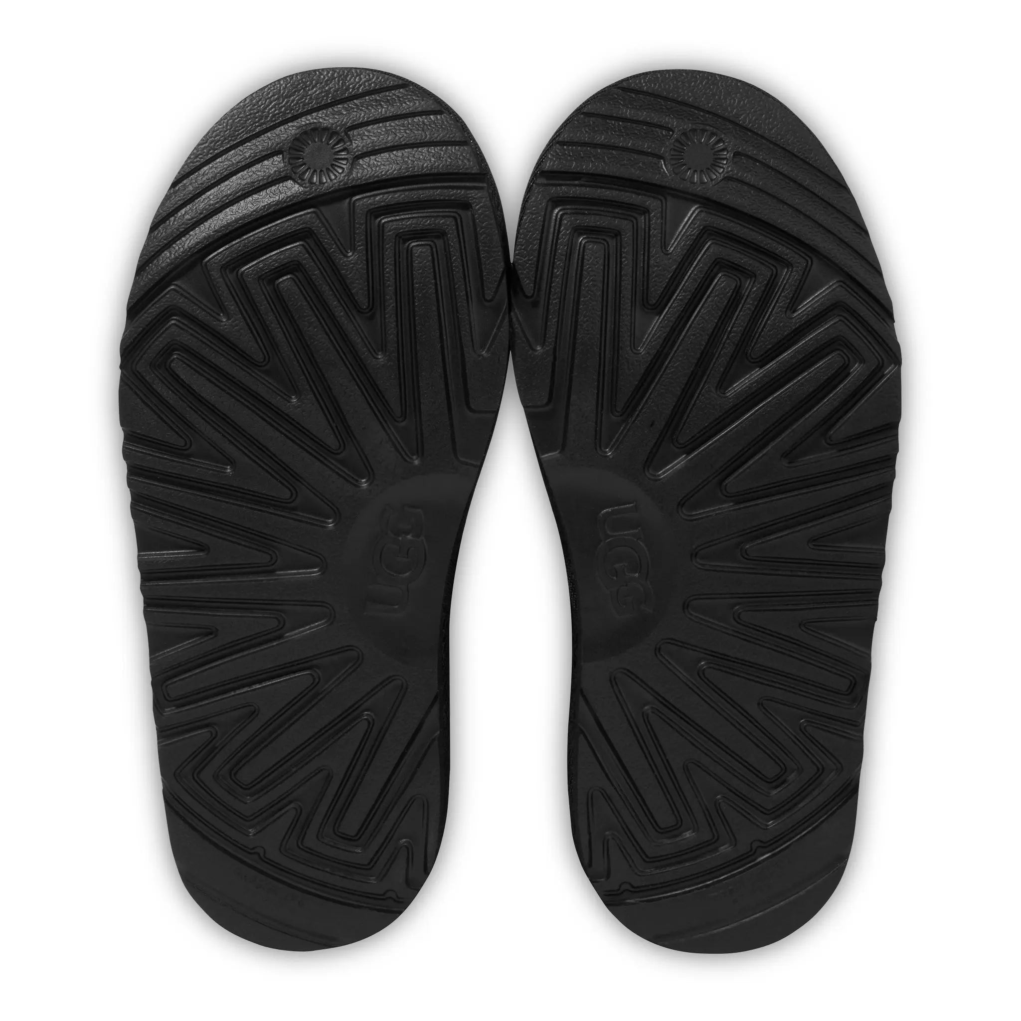 Sole View of UGG Classic II Sheepskin Kids Black Boots UGGS2001150214